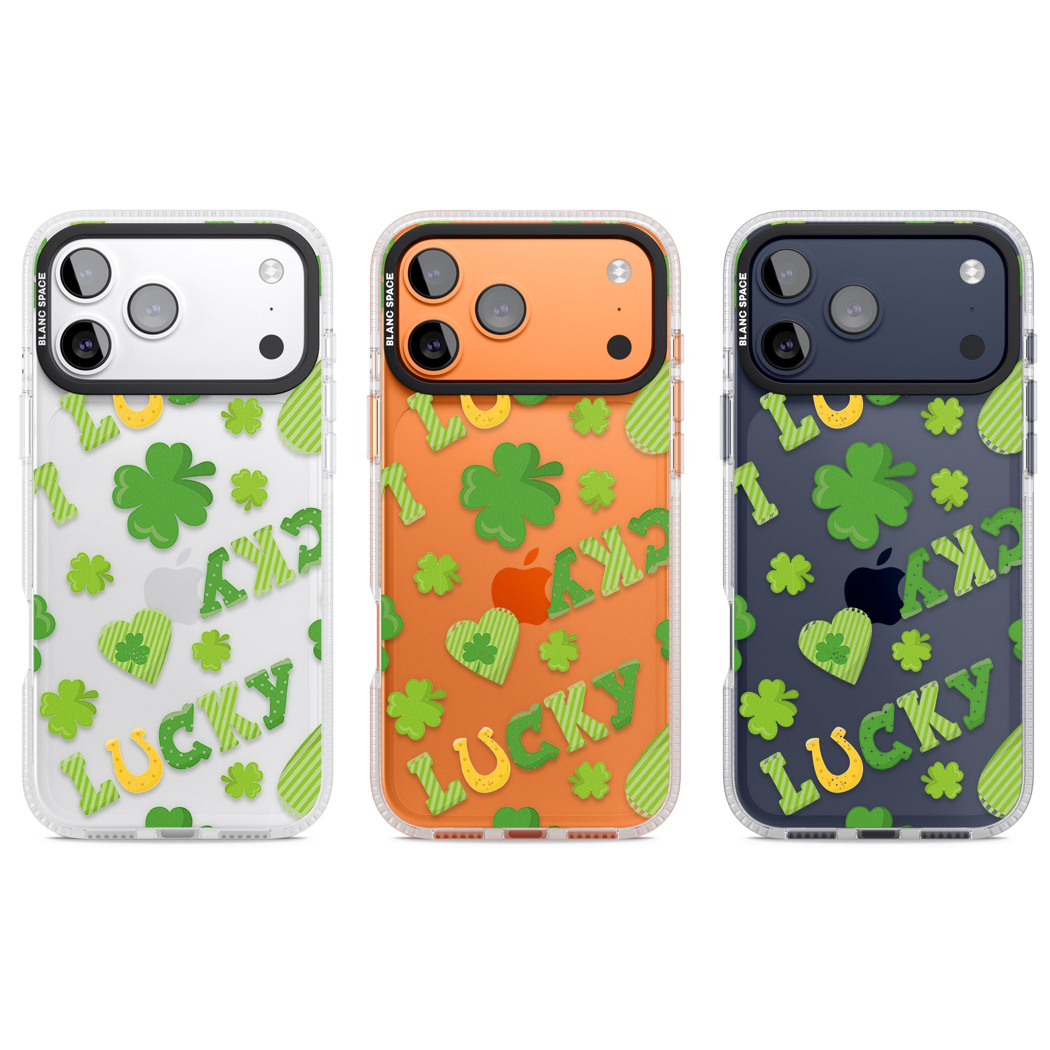 Lucky Irish Clover iPhone 17 Pro Impact Air Clear Phone Case APT Impact Protection