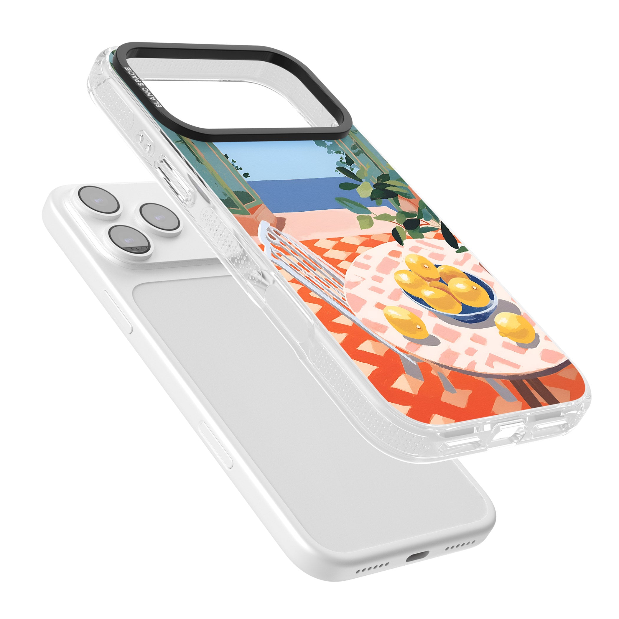 Seaside Lemons iPhone 17 Pro Impact Air Clear Phone Case Colours