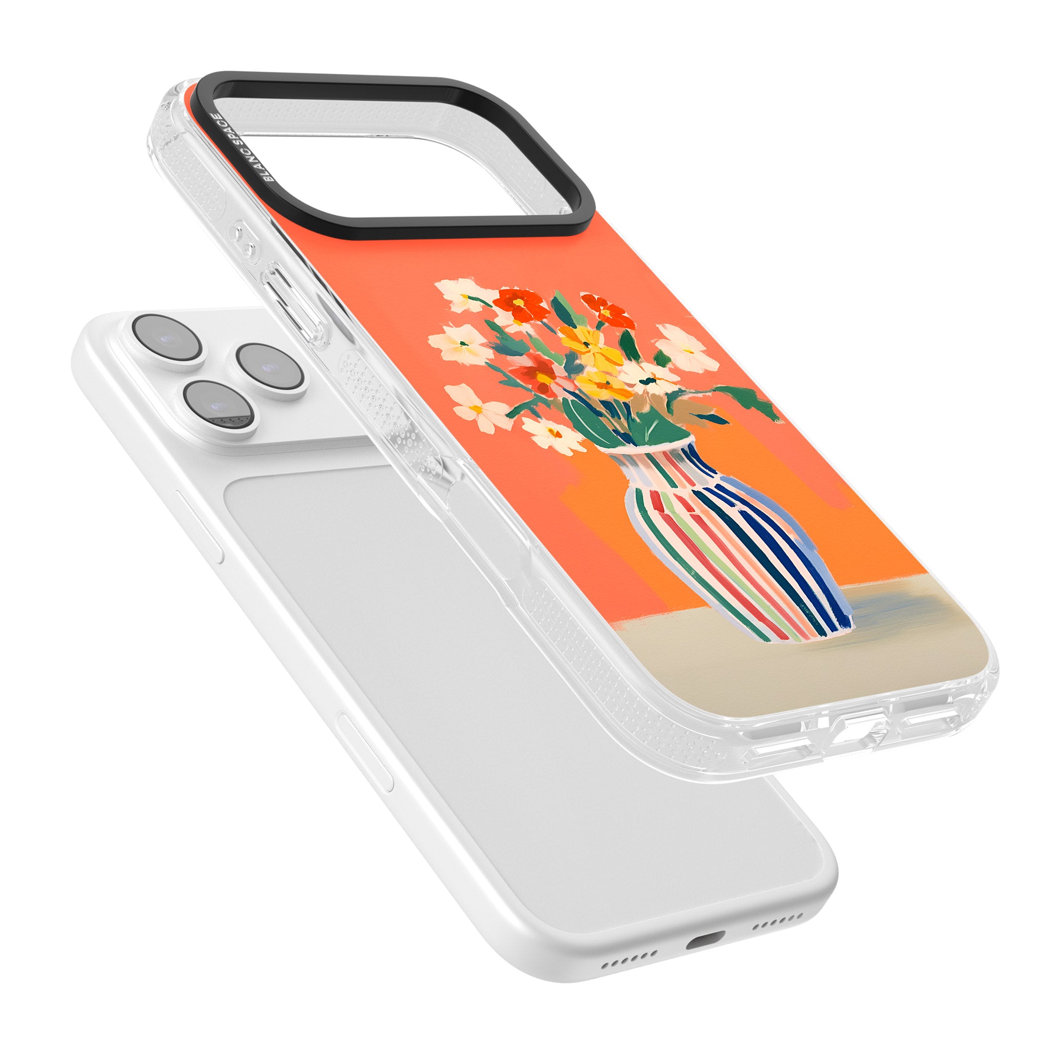 Coral Flower Vase iPhone 17 Pro Impact Air Clear Phone Case Colours
