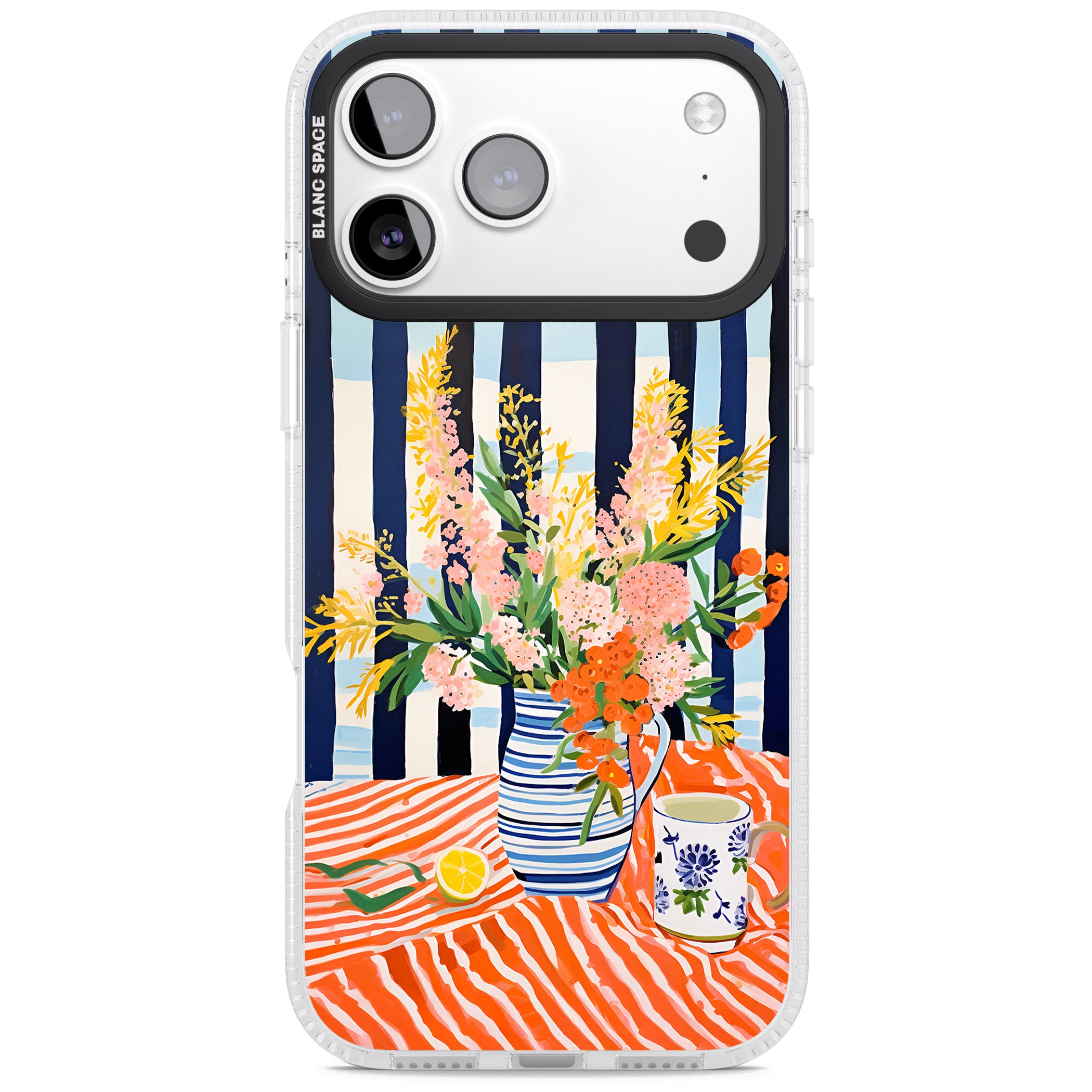 Seaside Flowers iPhone 17 Pro Impact Air Clear Phone Case