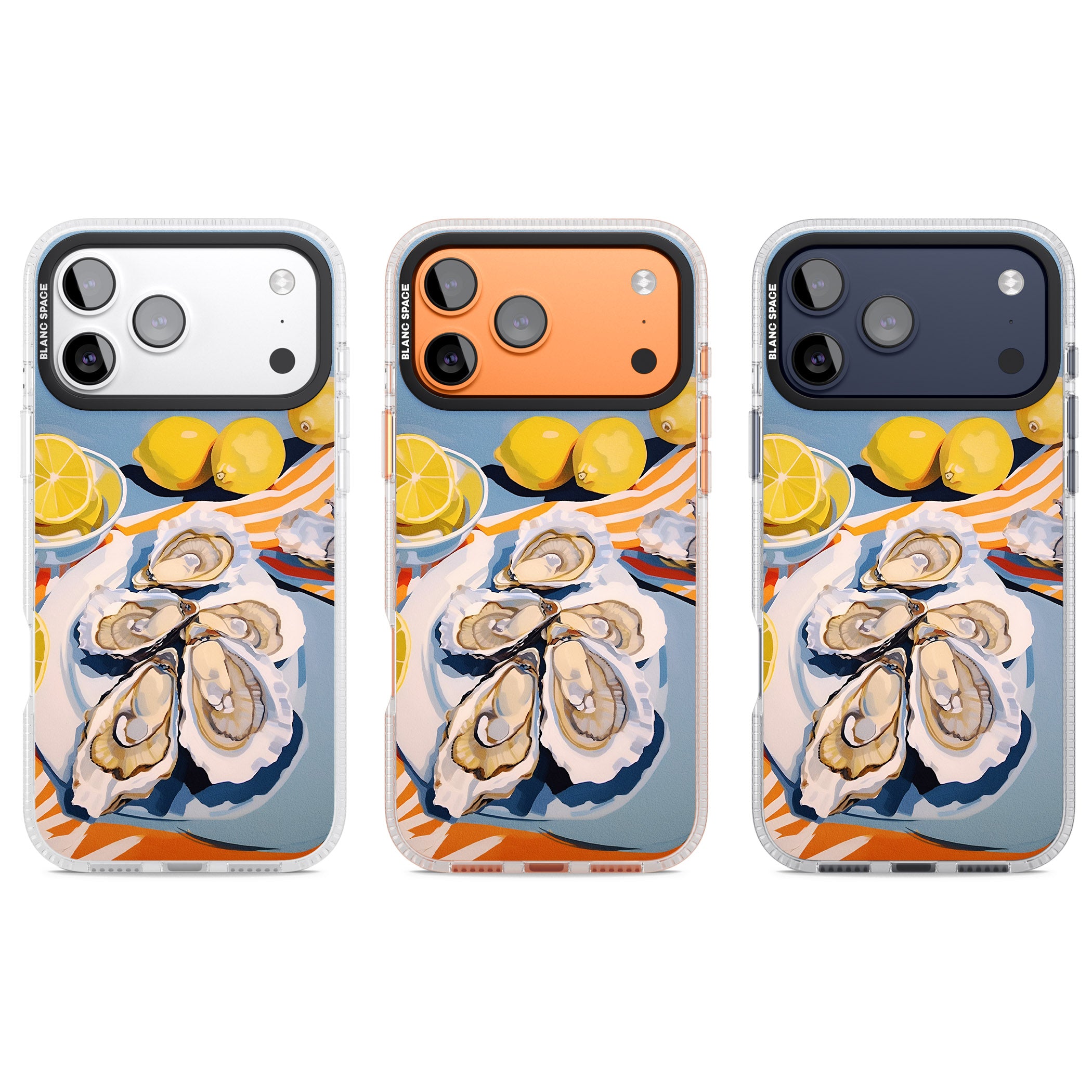 Fresh Oysters & Lemons iPhone 17 Pro Impact Air Clear Phone Case APT Impact Protection
