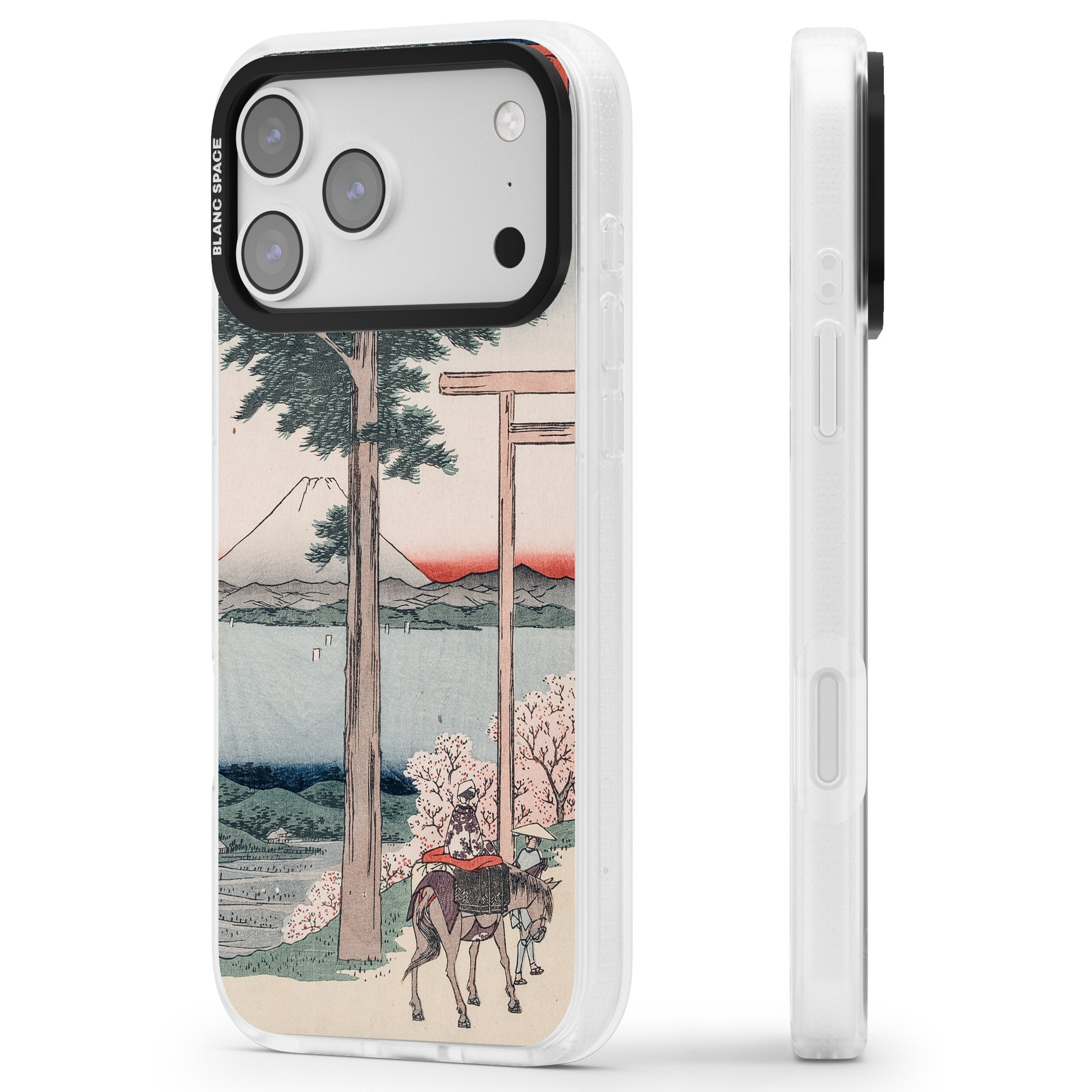 Gates To Mt. Fuji iPhone 17 Pro Impact Air Clear Phone Case Side Profile