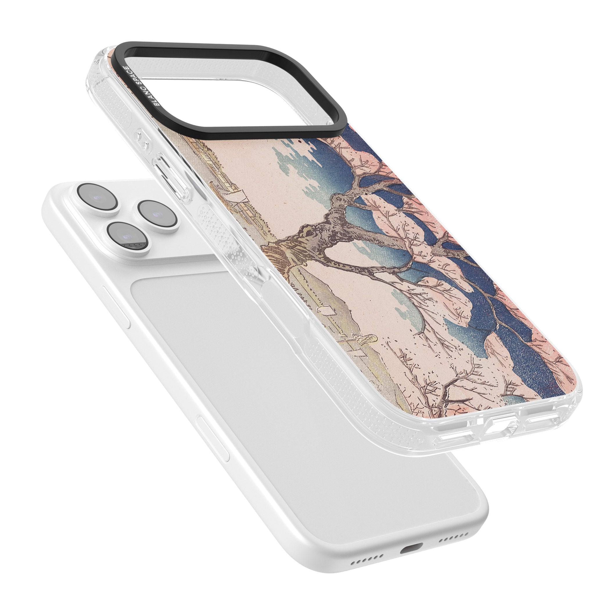 Vintage Japanese Illustrations Cherry Tree iPhone 17 Pro Impact Air Clear Phone Case Colours