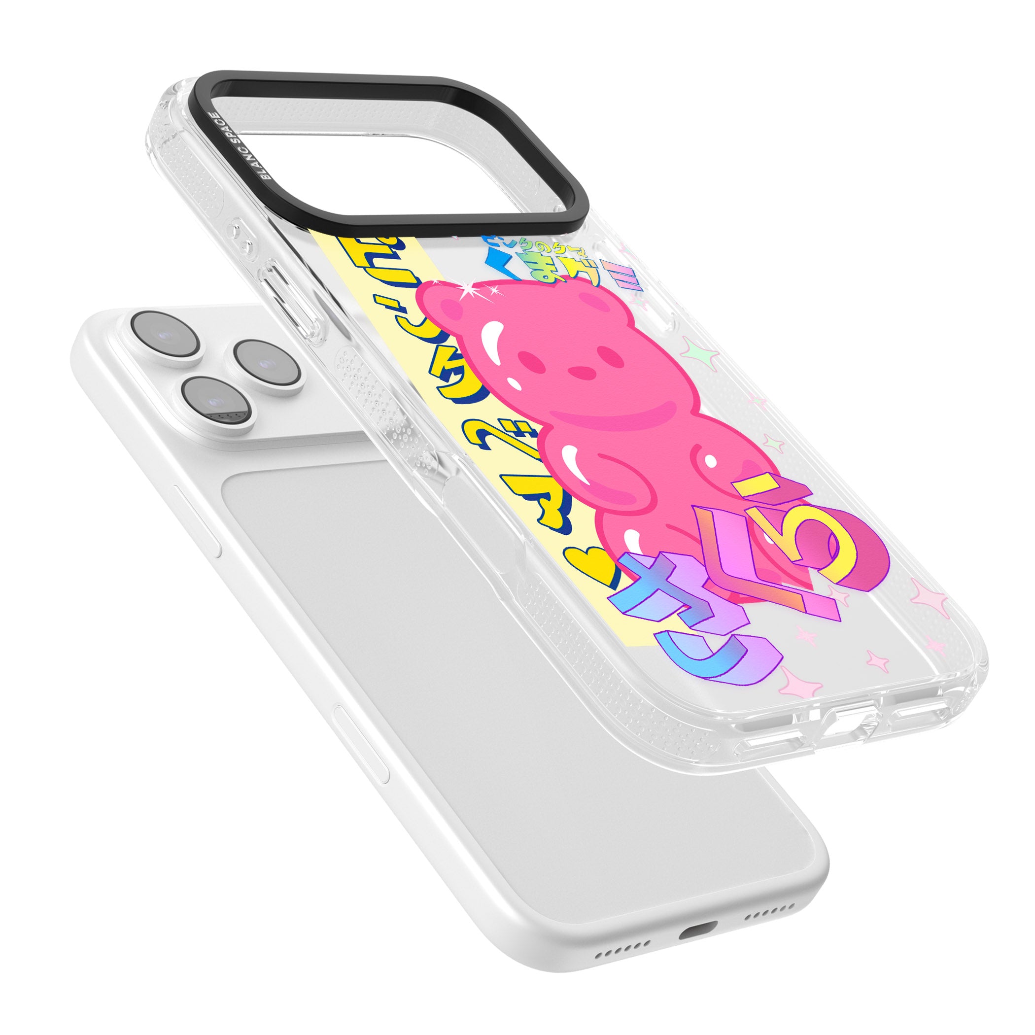 Kawaii Pink Bear Collage iPhone 17 Pro Impact Air Clear Phone Case Colours