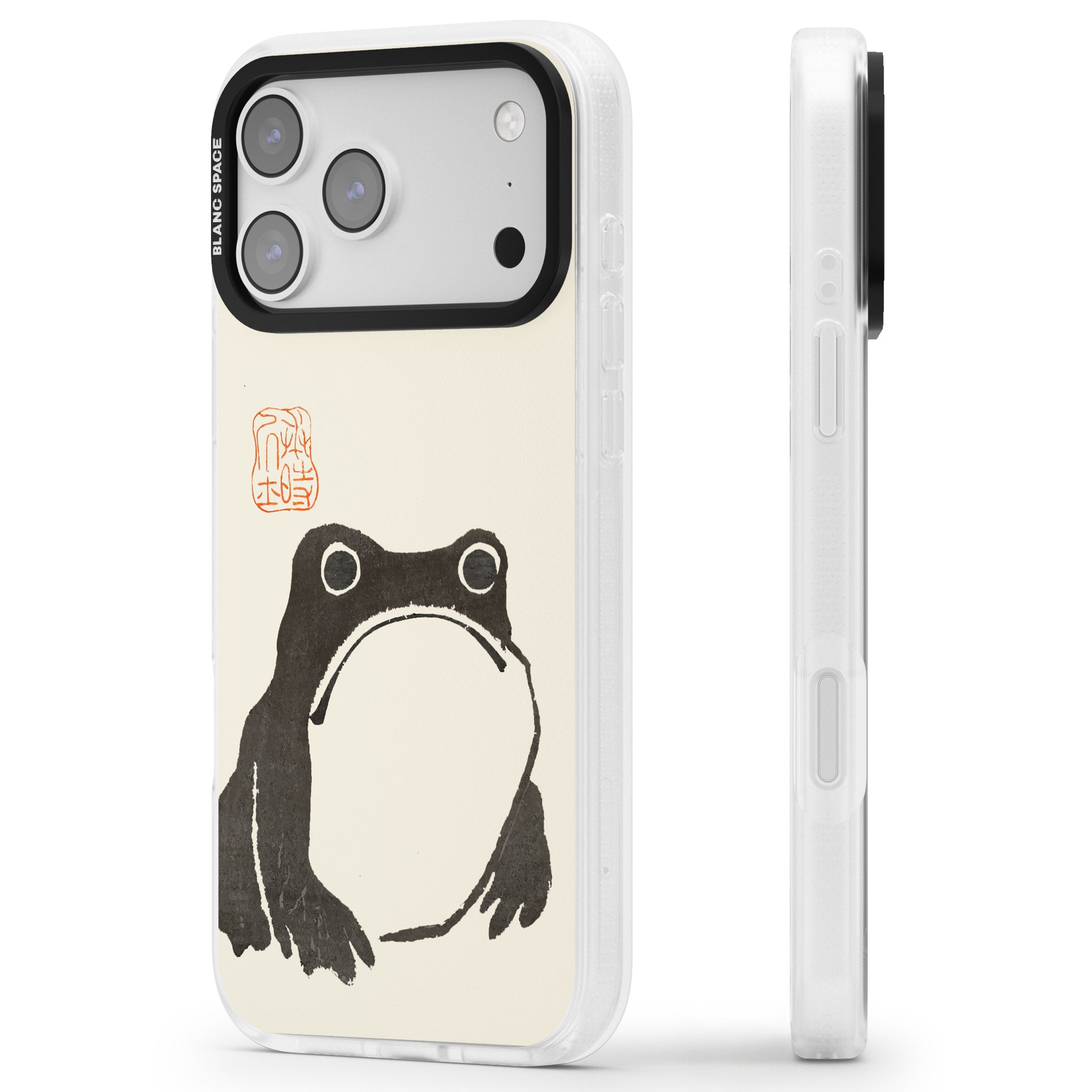 Matsumoto Hoji Frog iPhone 17 Pro Impact Air Clear Phone Case Side Profile