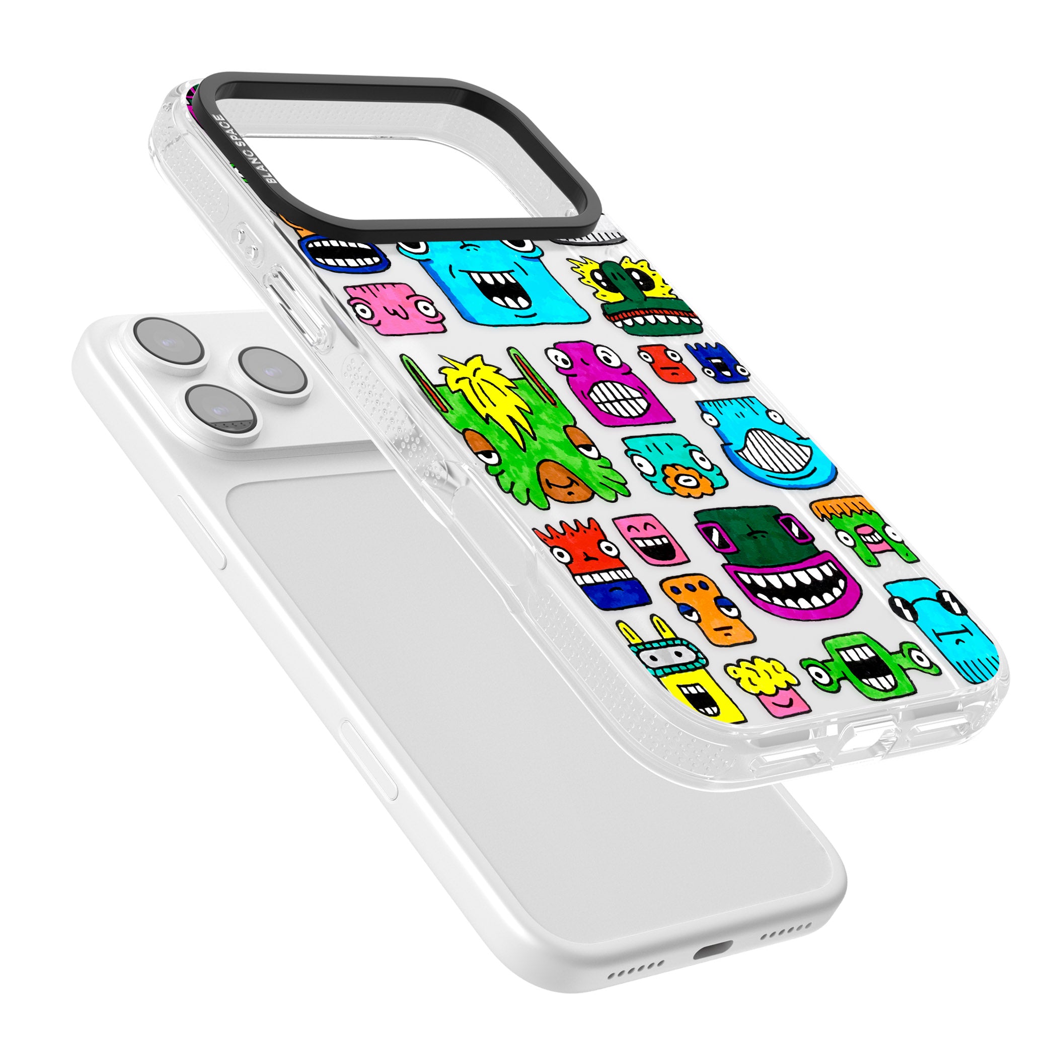 Burst Heads Colour iPhone 17 Pro Impact Air Clear Phone Case Colours