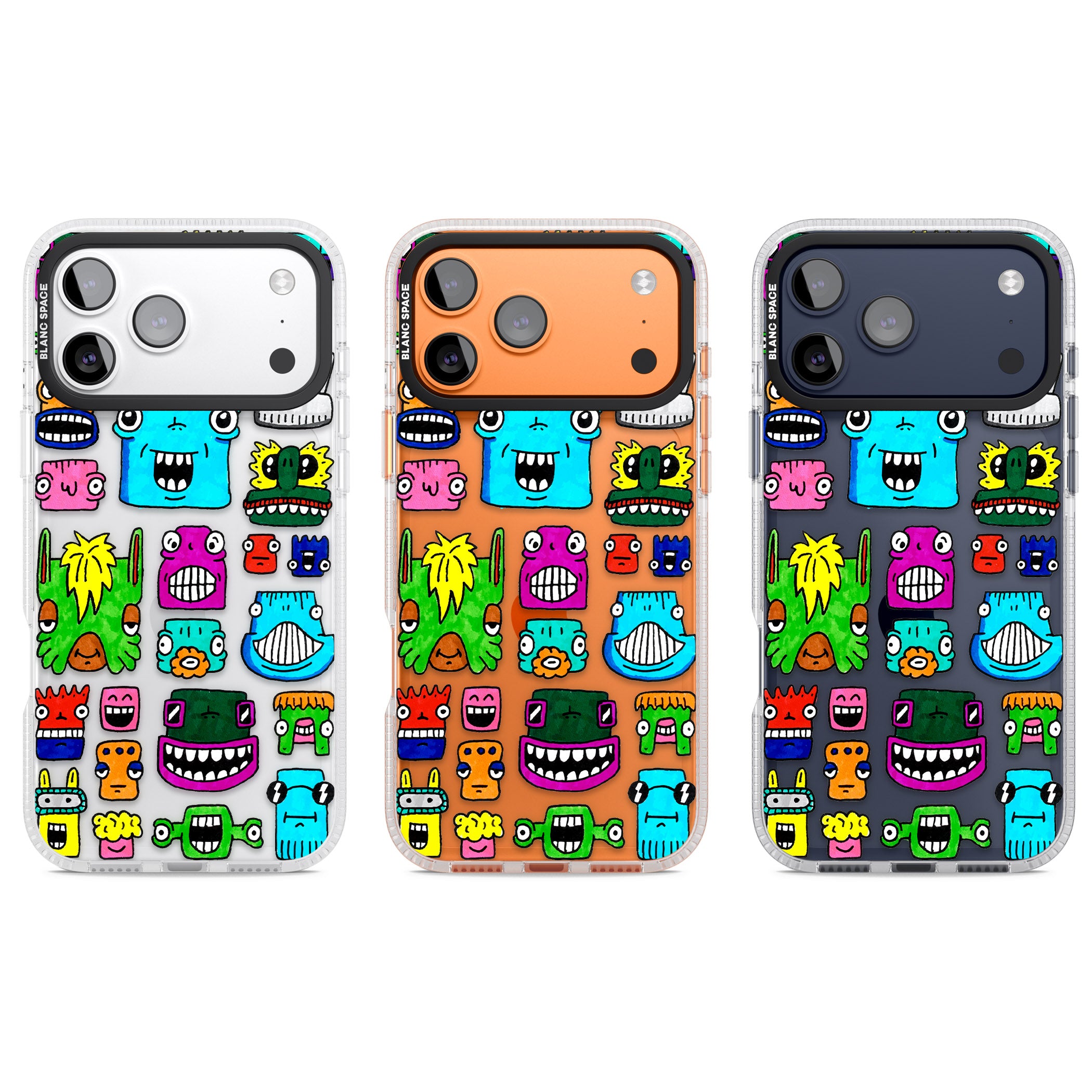 Burst Heads Colour iPhone 17 Pro Impact Air Clear Phone Case APT Impact Protection