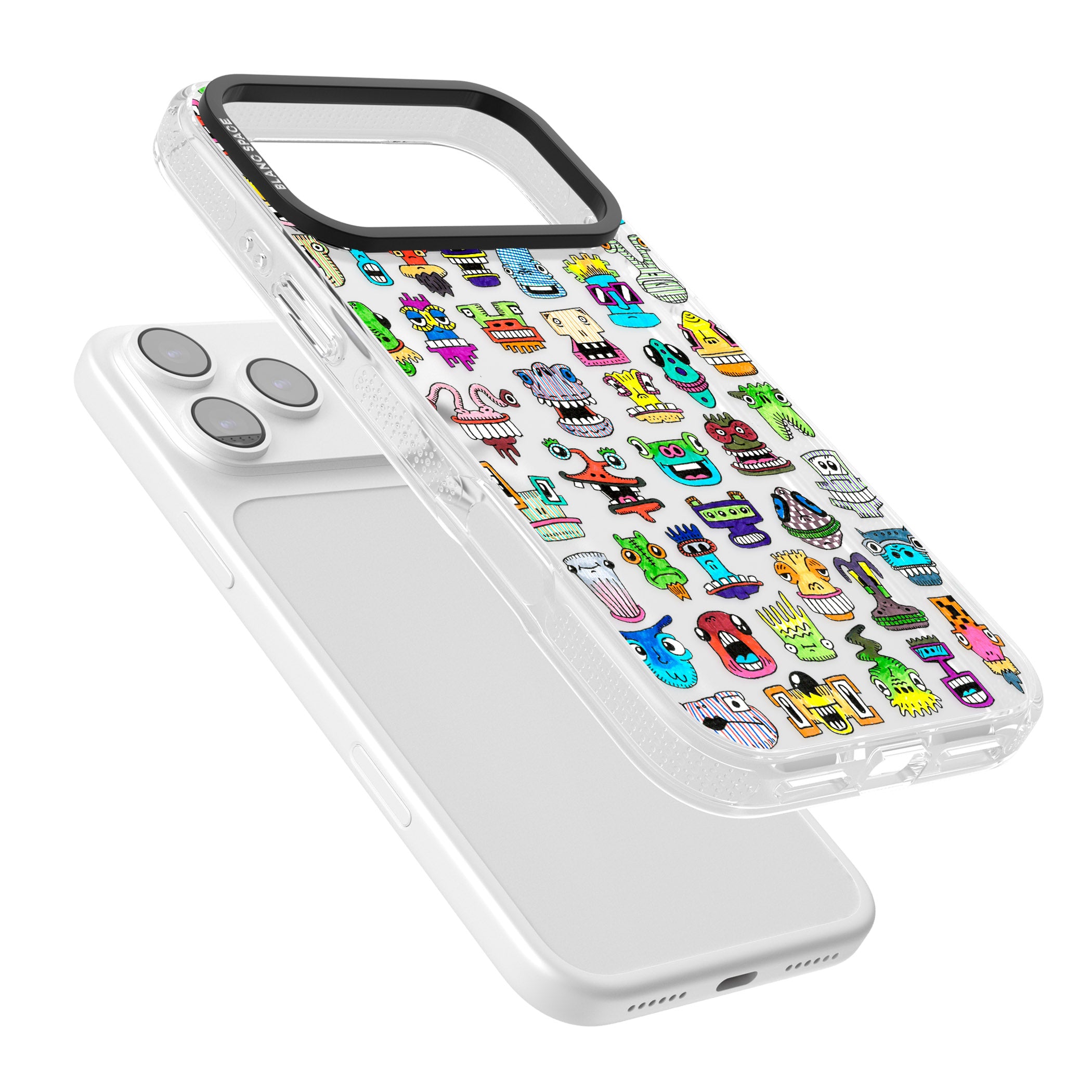 Familiar Faces iPhone 17 Pro Impact Air Clear Phone Case Colours