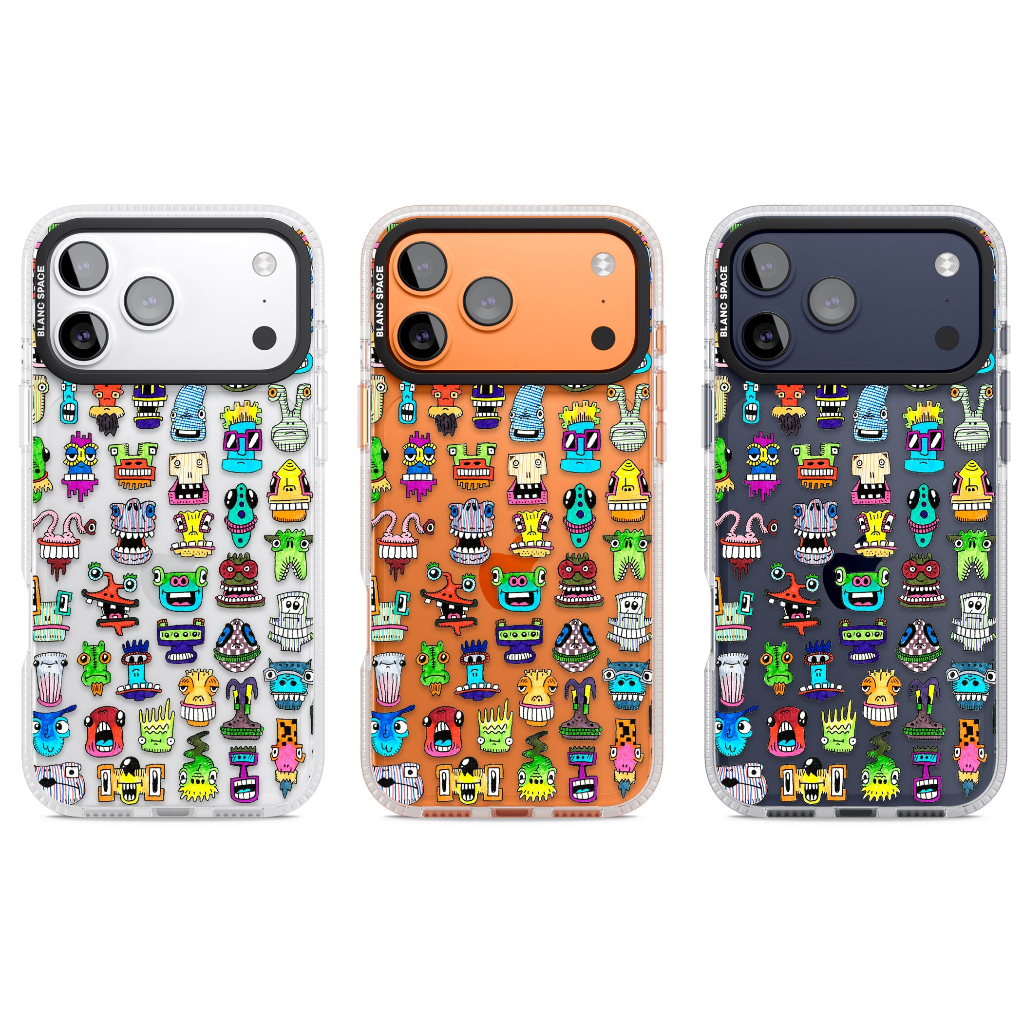 Familiar Faces iPhone 17 Pro Impact Air Clear Phone Case APT Impact Protection