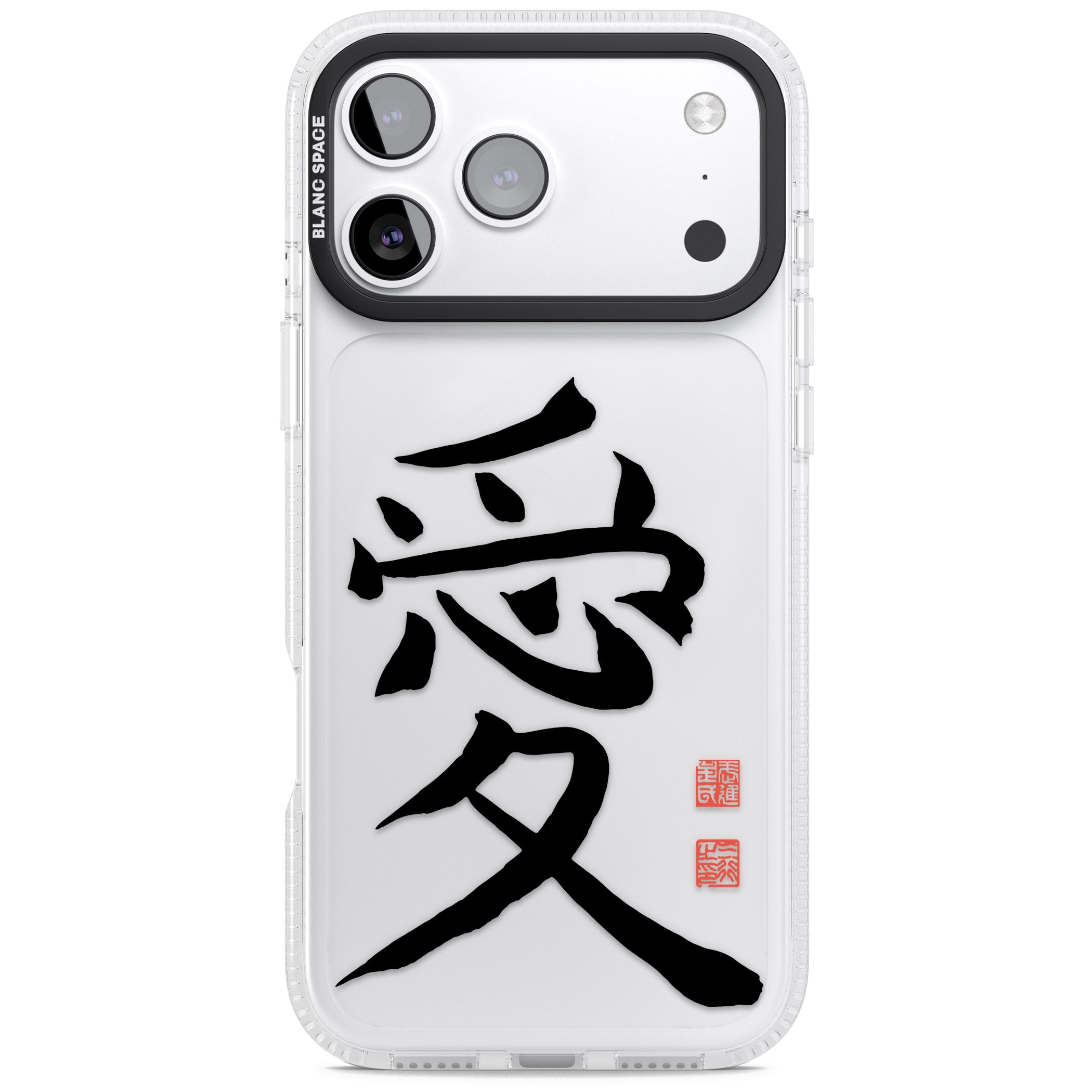 Japanese Kanji Love iPhone 17 Pro Impact Air Clear Phone Case