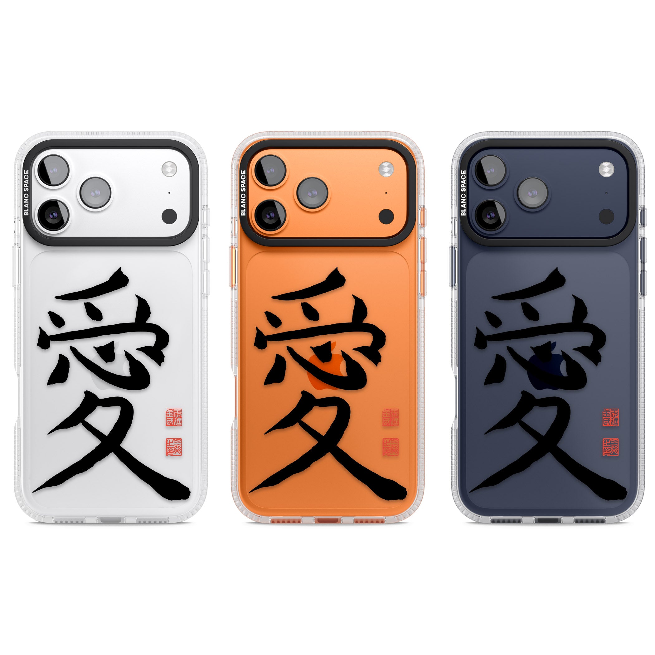 Japanese Kanji Love iPhone 17 Pro Impact Air Clear Phone Case APT Impact Protection