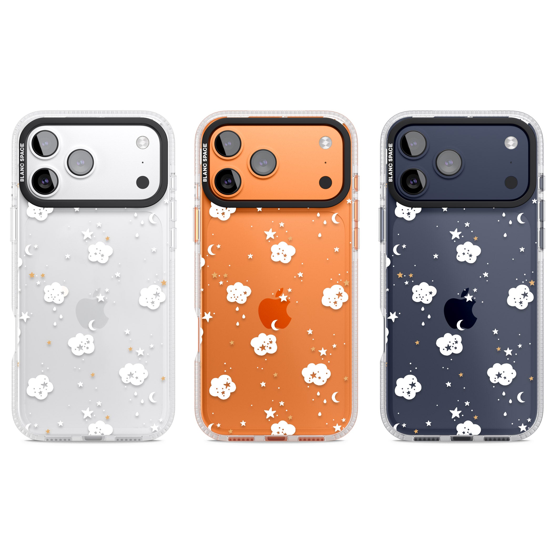 Starry Night Cloud iPhone 17 Pro Impact Air Clear Phone Case APT Impact Protection