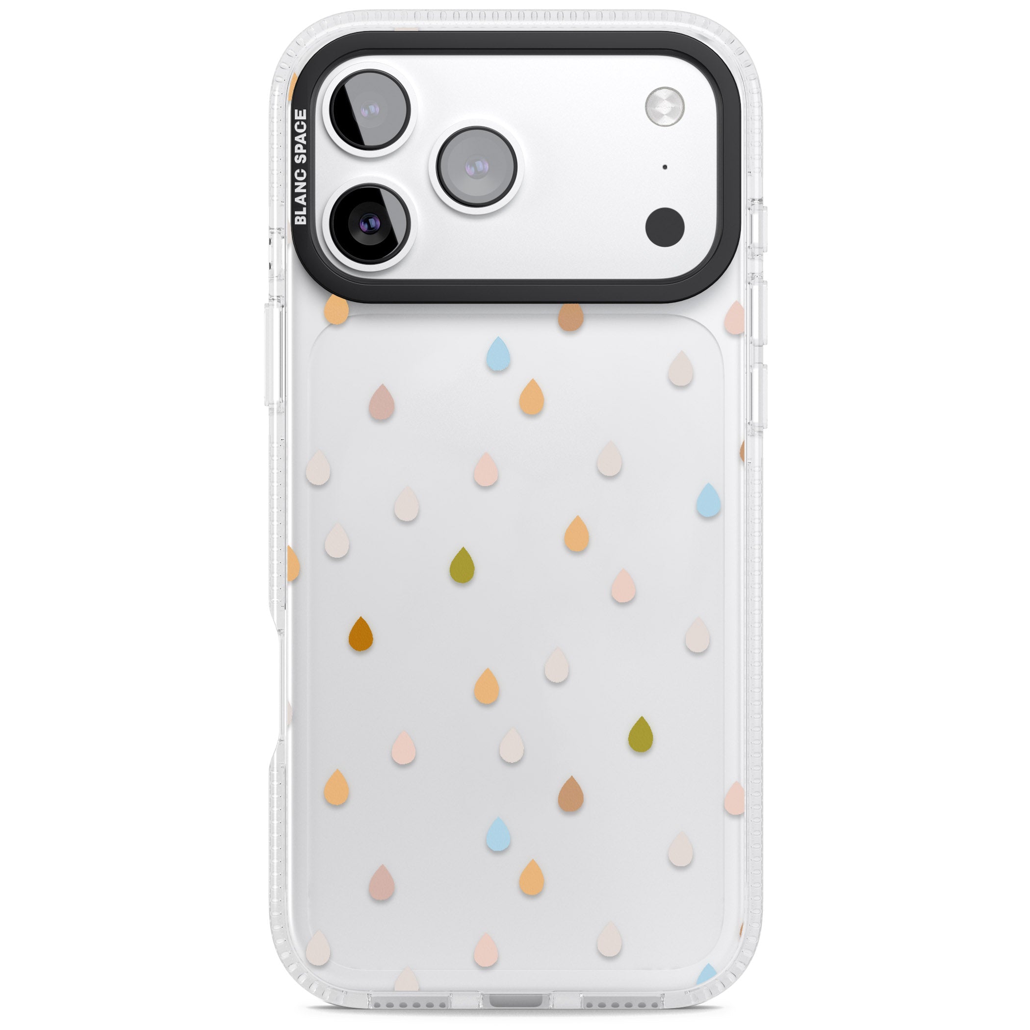 Pastel Raindrops iPhone 17 Pro Impact Air Clear Phone Case