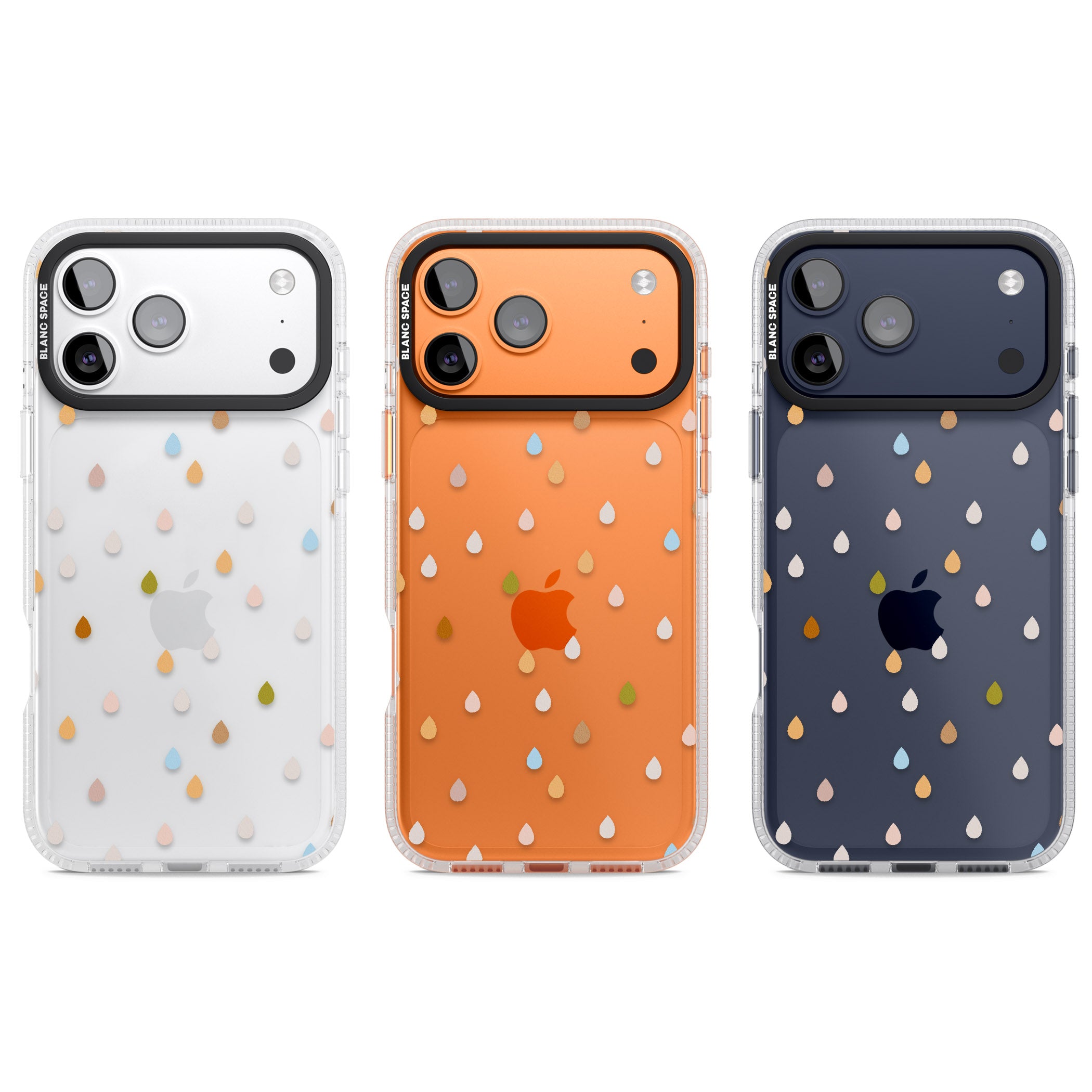 Pastel Raindrops iPhone 17 Pro Impact Air Clear Phone Case APT Impact Protection