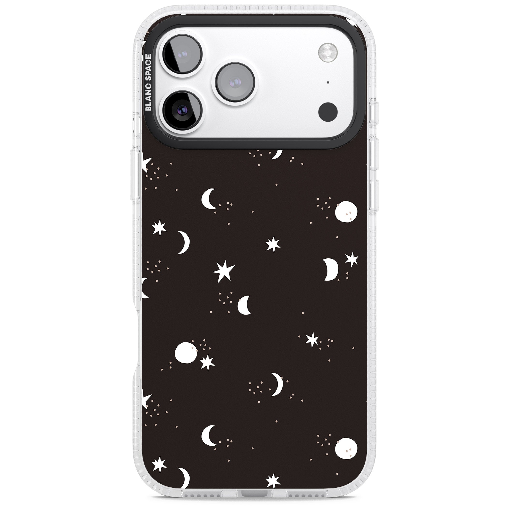 Funky Moons & Stars iPhone 17 Pro Impact Air Clear Phone Case