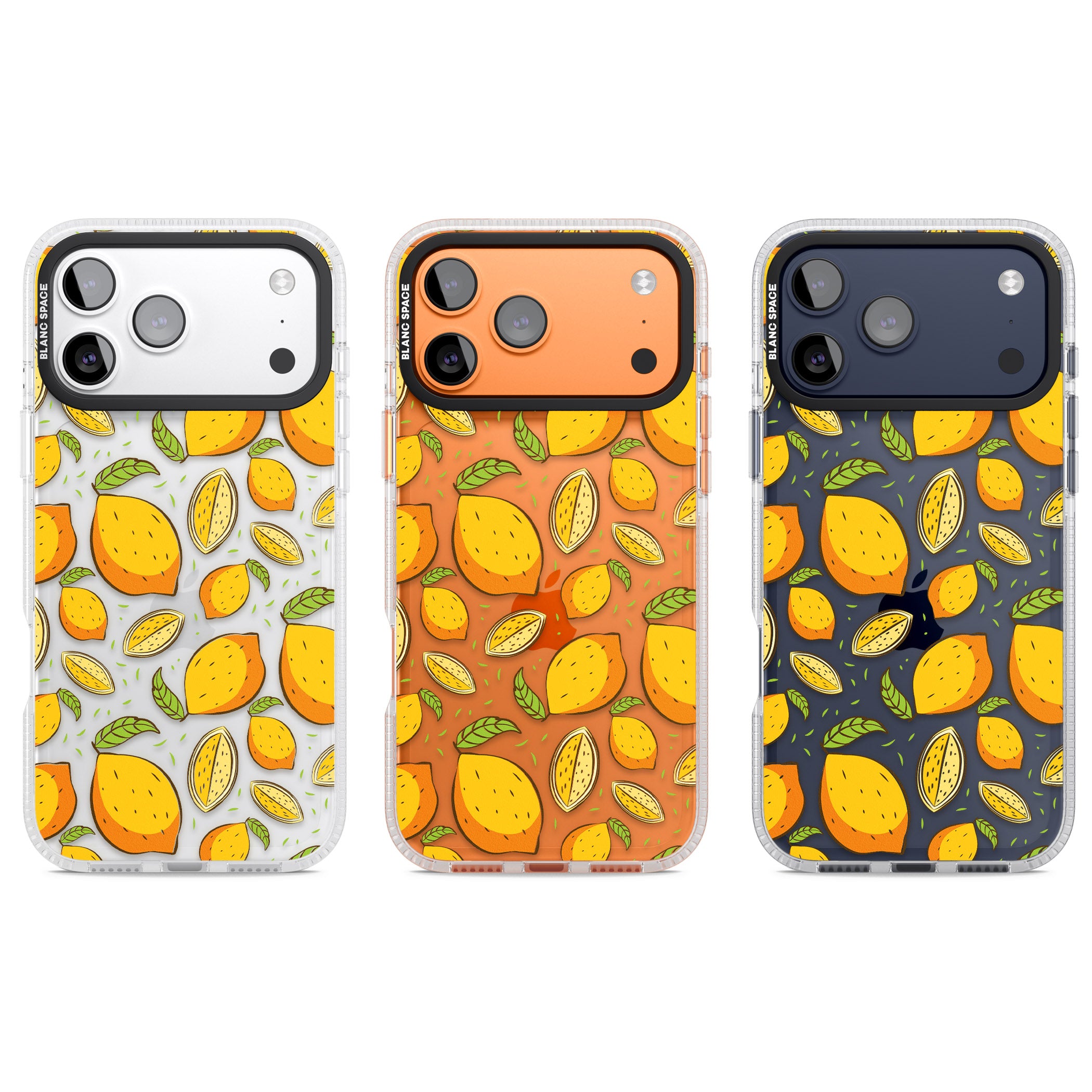 Lemon Pattern iPhone 17 Pro Impact Air Clear Phone Case APT Impact Protection