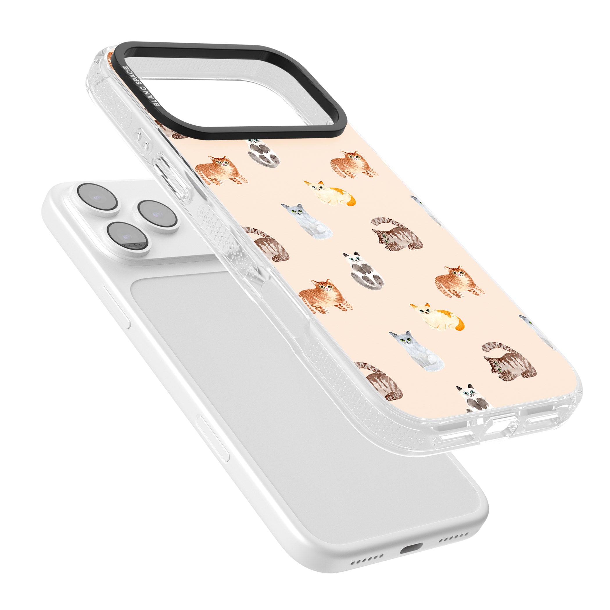 Cute Cat Parade iPhone 17 Pro Impact Air Clear Phone Case Colours