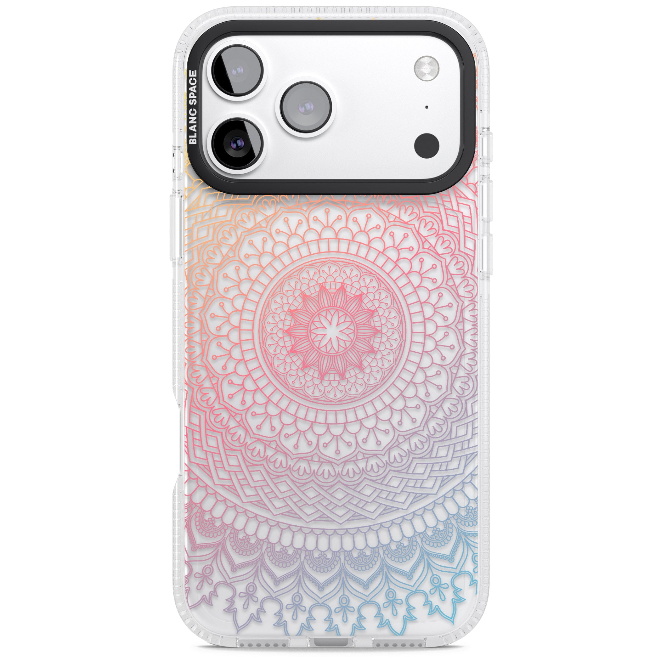 Rainbow Mandala iPhone 17 Pro Impact Air Clear Phone Case