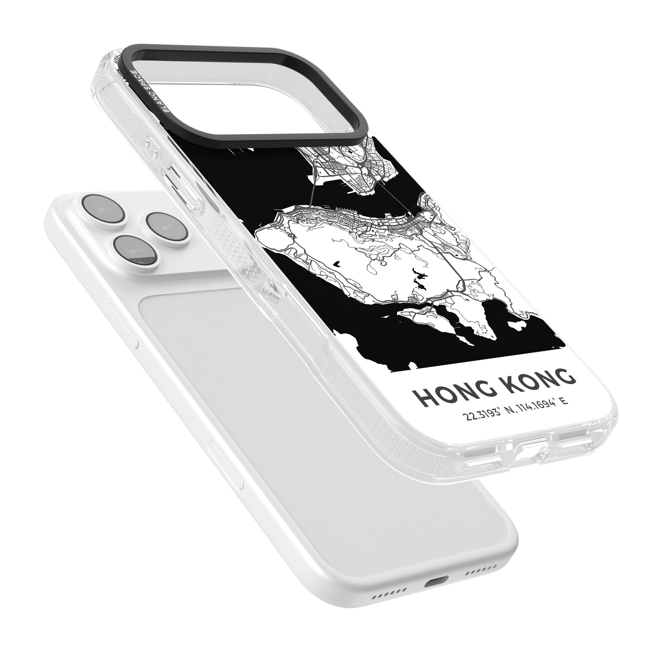 Hong Kong Map iPhone 17 Pro Impact Air Clear Phone Case Colours