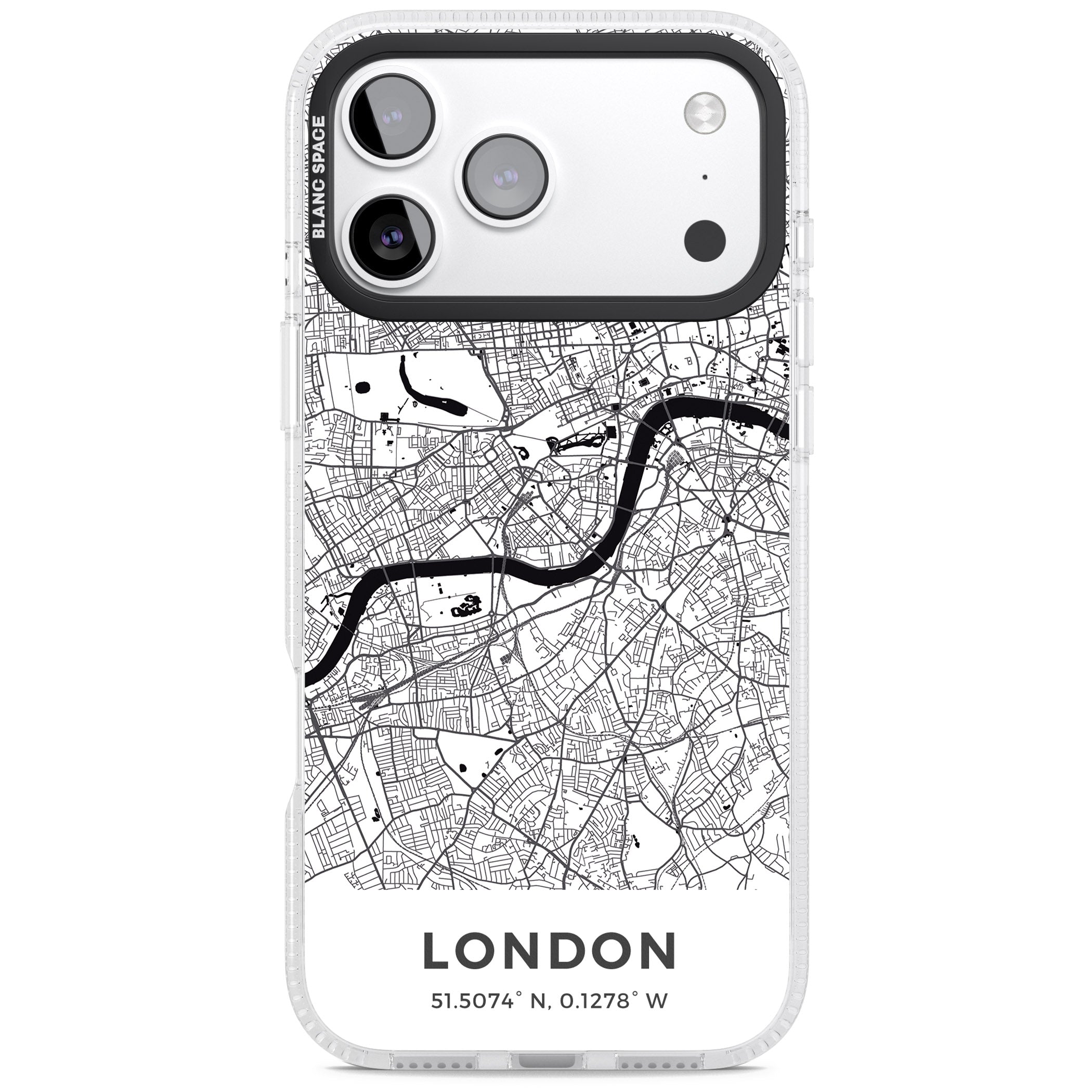 London Map iPhone 17 Pro Impact Air Clear Phone Case