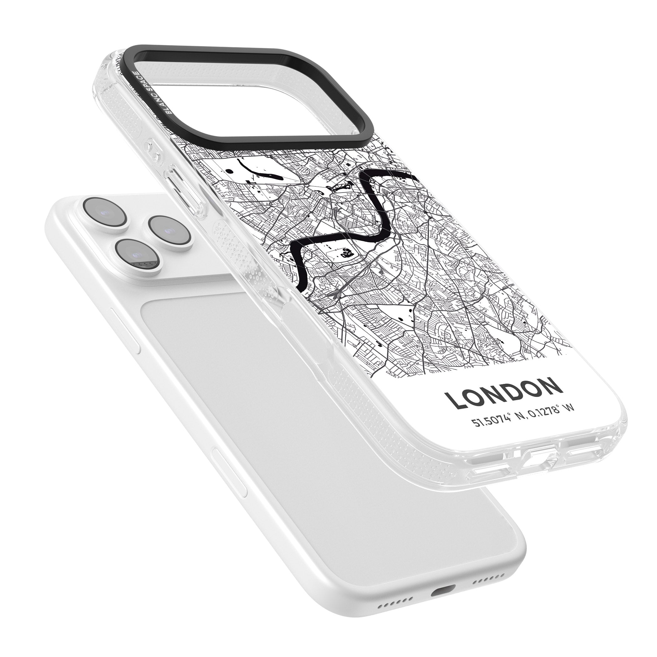 London Map iPhone 17 Pro Impact Air Clear Phone Case Colours