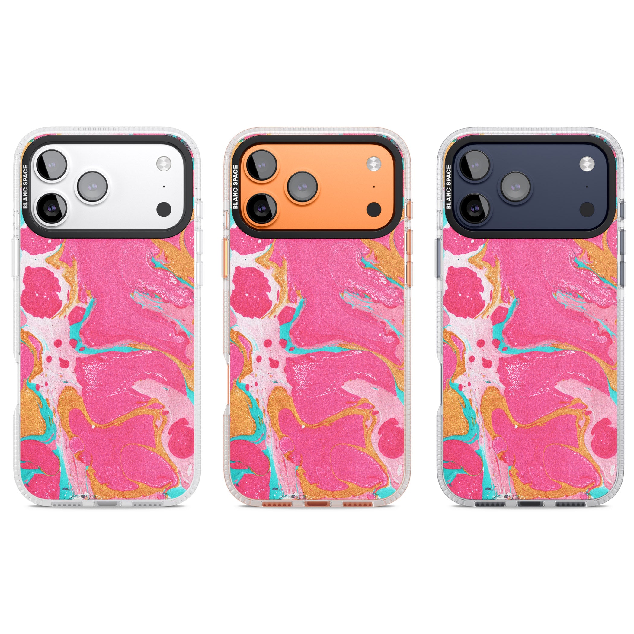 Vibrant Marbled Paper iPhone 17 Pro Impact Air Clear Phone Case APT Impact Protection