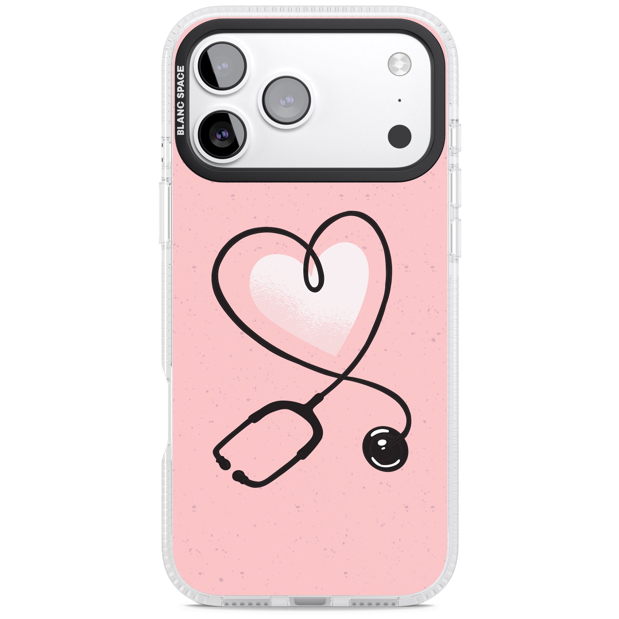 Stethoscope Heart iPhone 17 Pro Impact Air Clear Phone Case