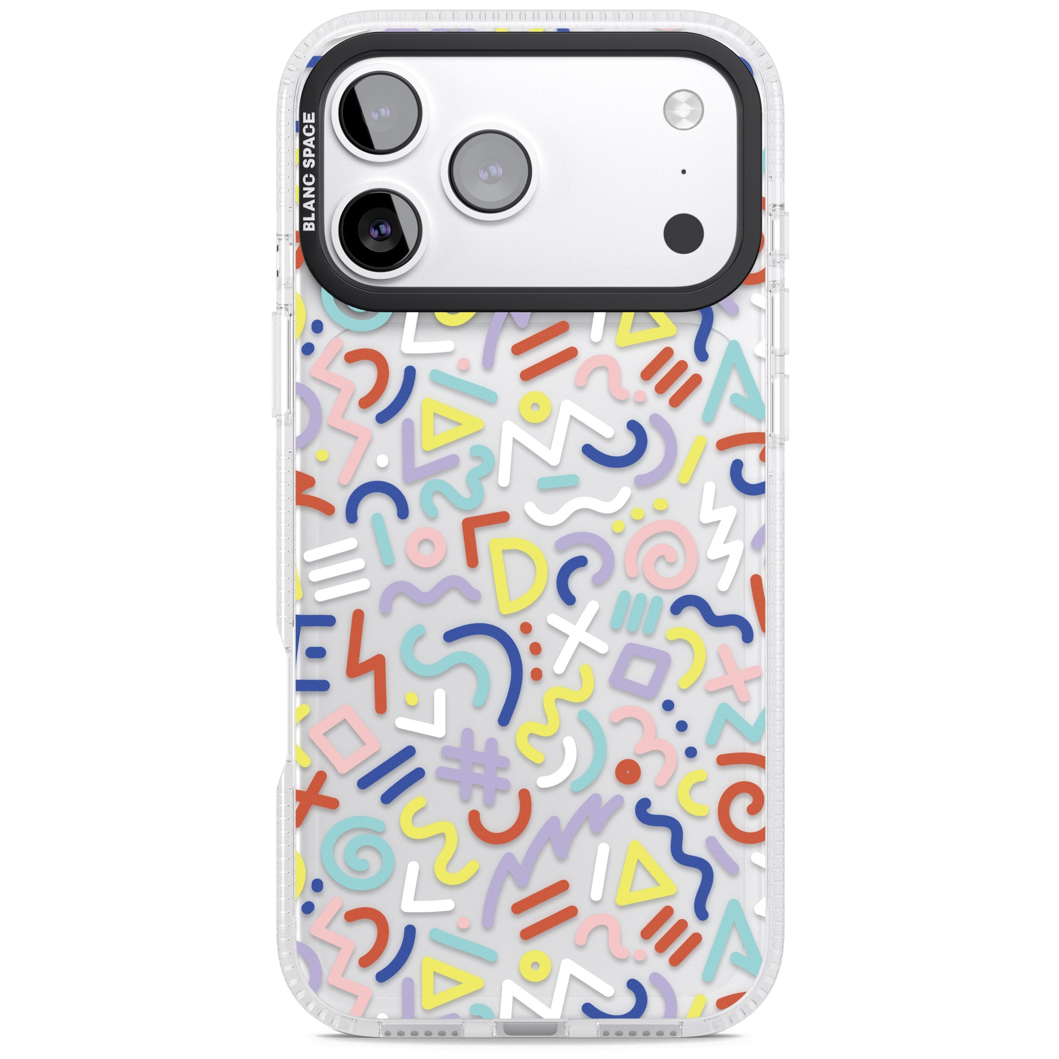 Colorful Retro Pattern iPhone 17 Pro Impact Air Clear Phone Case