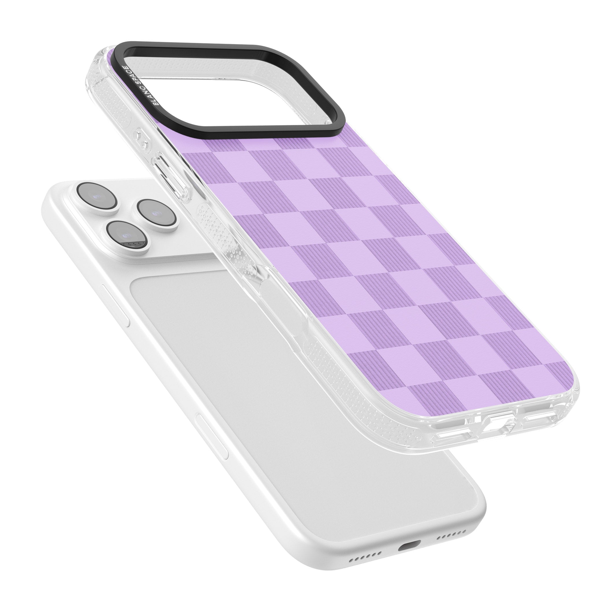 Lilac Checkered iPhone 17 Pro Impact Air Clear Phone Case Colours
