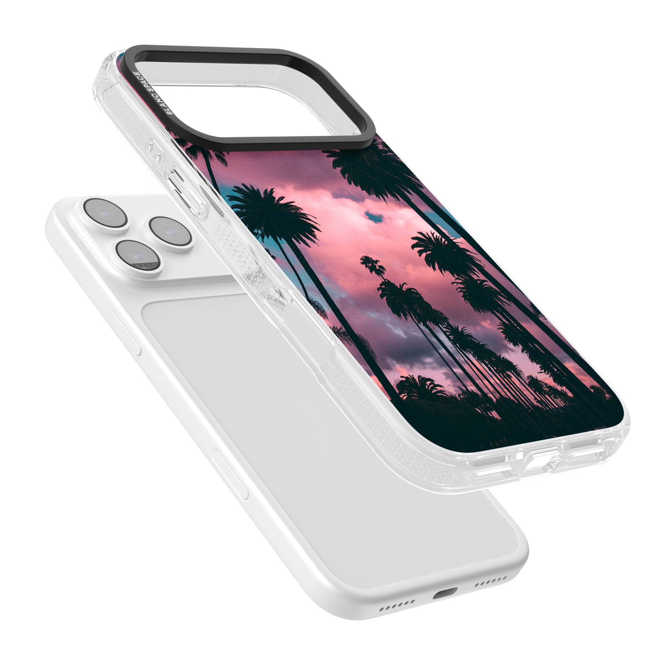 Sunset Palms iPhone 17 Pro Impact Air Clear Phone Case Colours