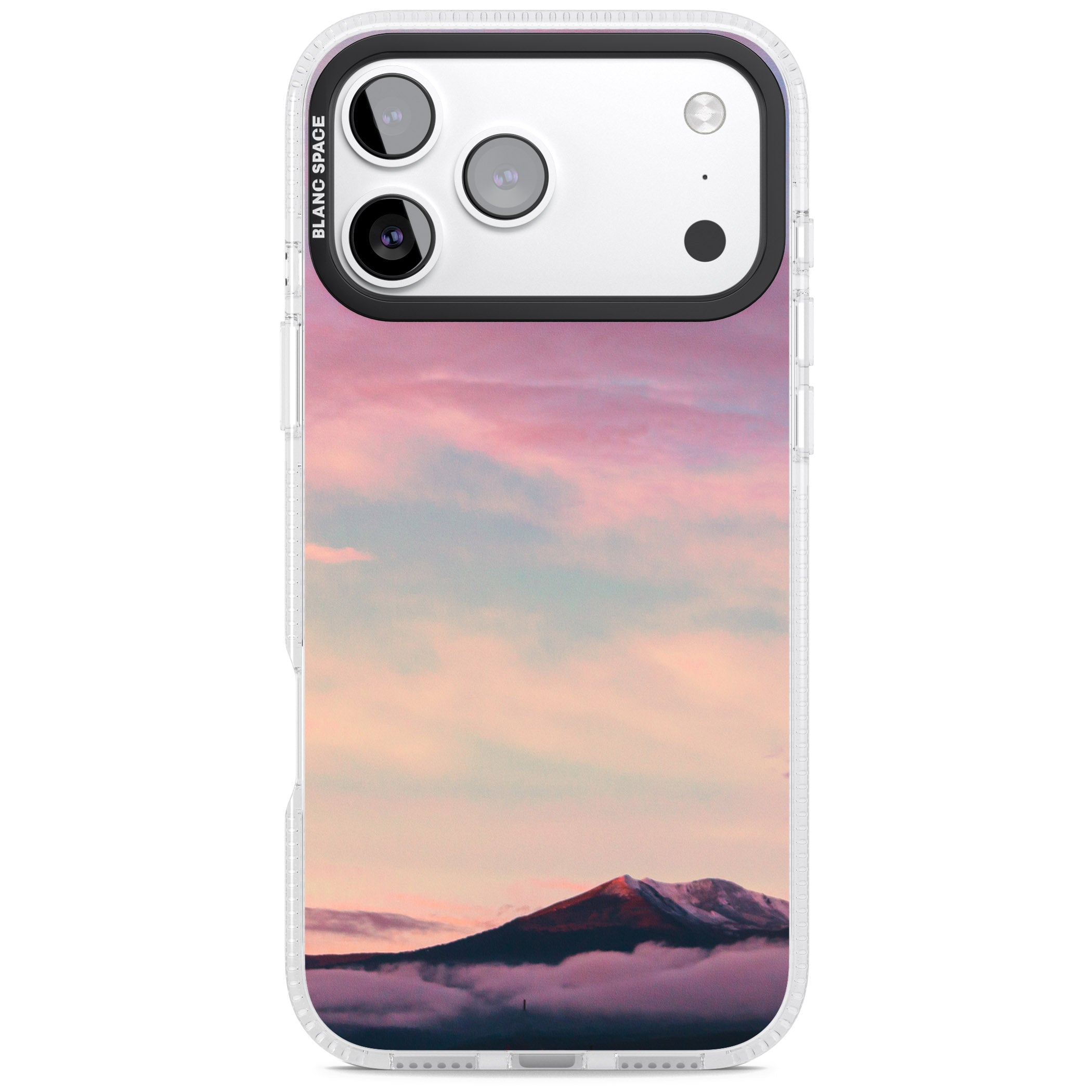 Pastel Mountain Sunset iPhone 17 Pro Impact Air Clear Phone Case