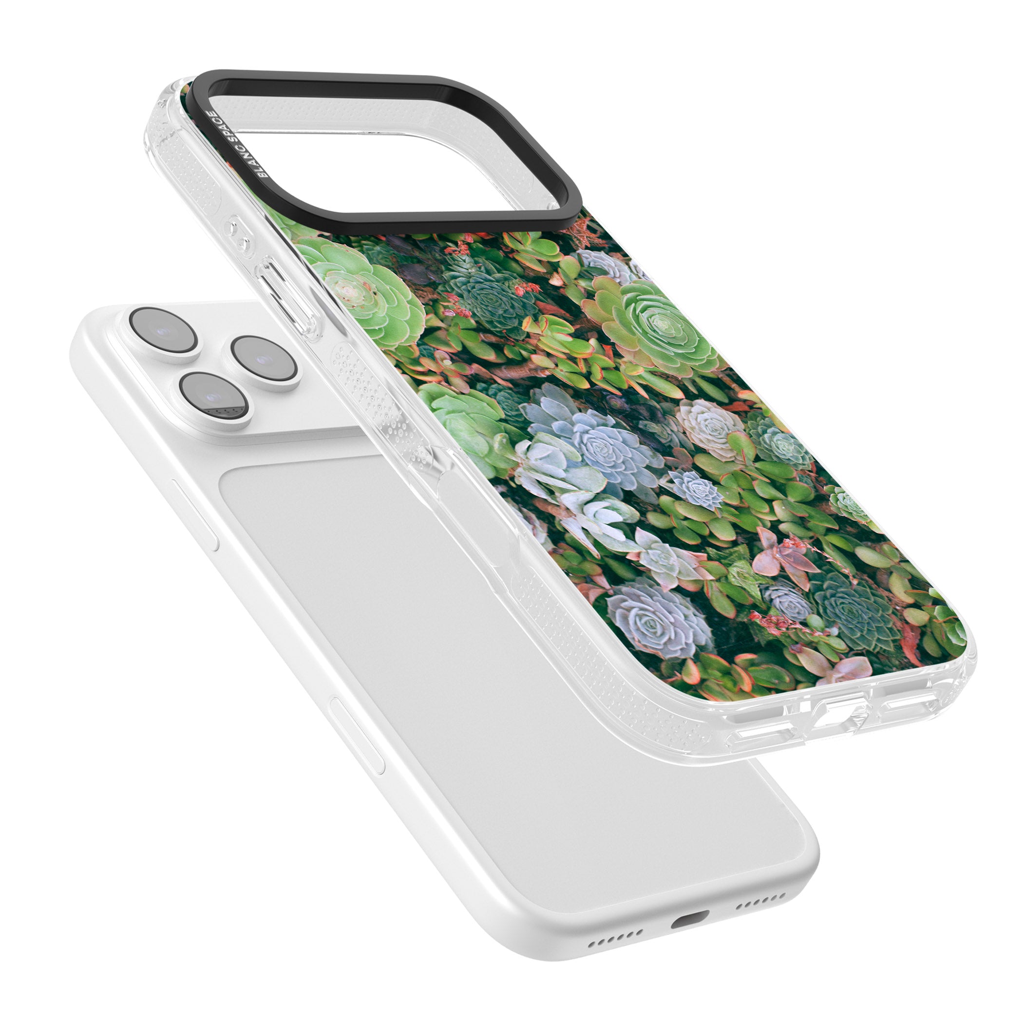 Succulent Garden iPhone 17 Pro Impact Air Clear Phone Case Colours