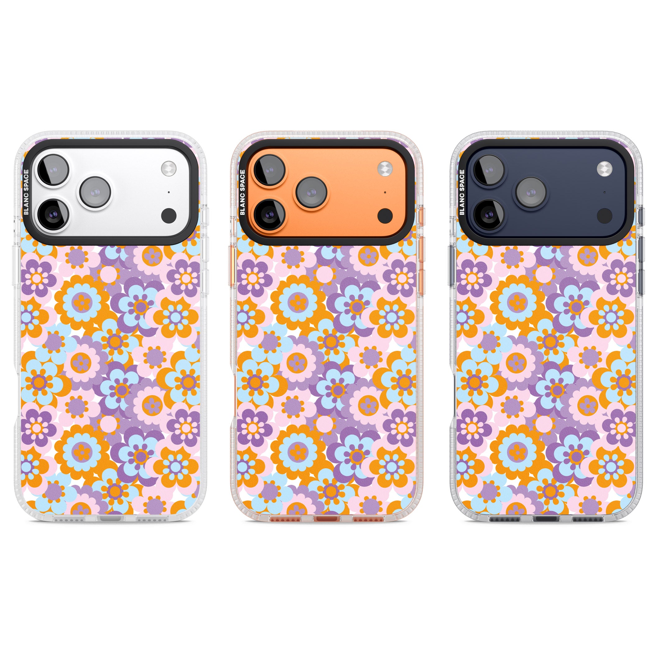 Flower Power Pattern iPhone 17 Pro Impact Air Clear Phone Case APT Impact Protection