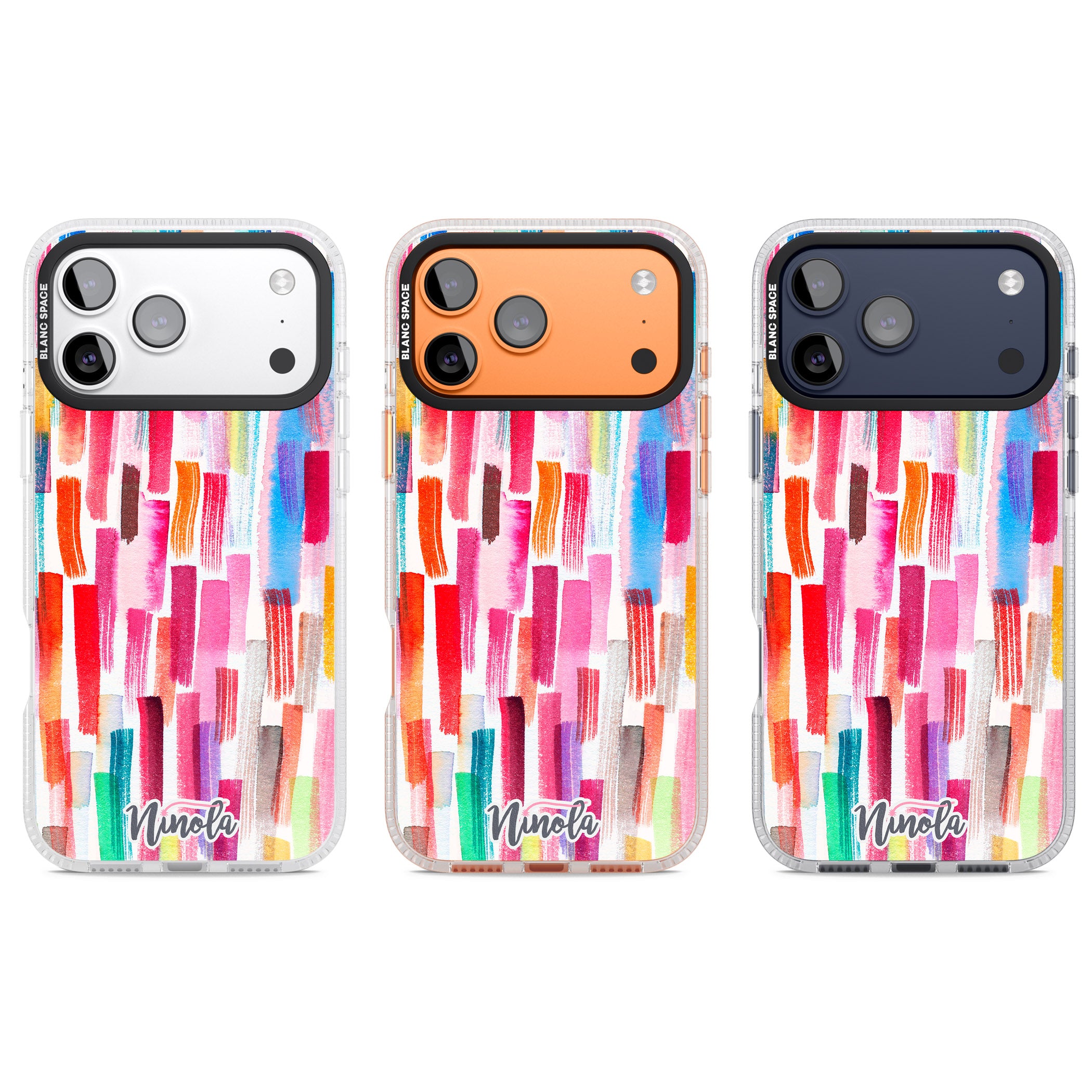 Colorful Brushstrokes iPhone 17 Pro Impact Air Clear Phone Case APT Impact Protection