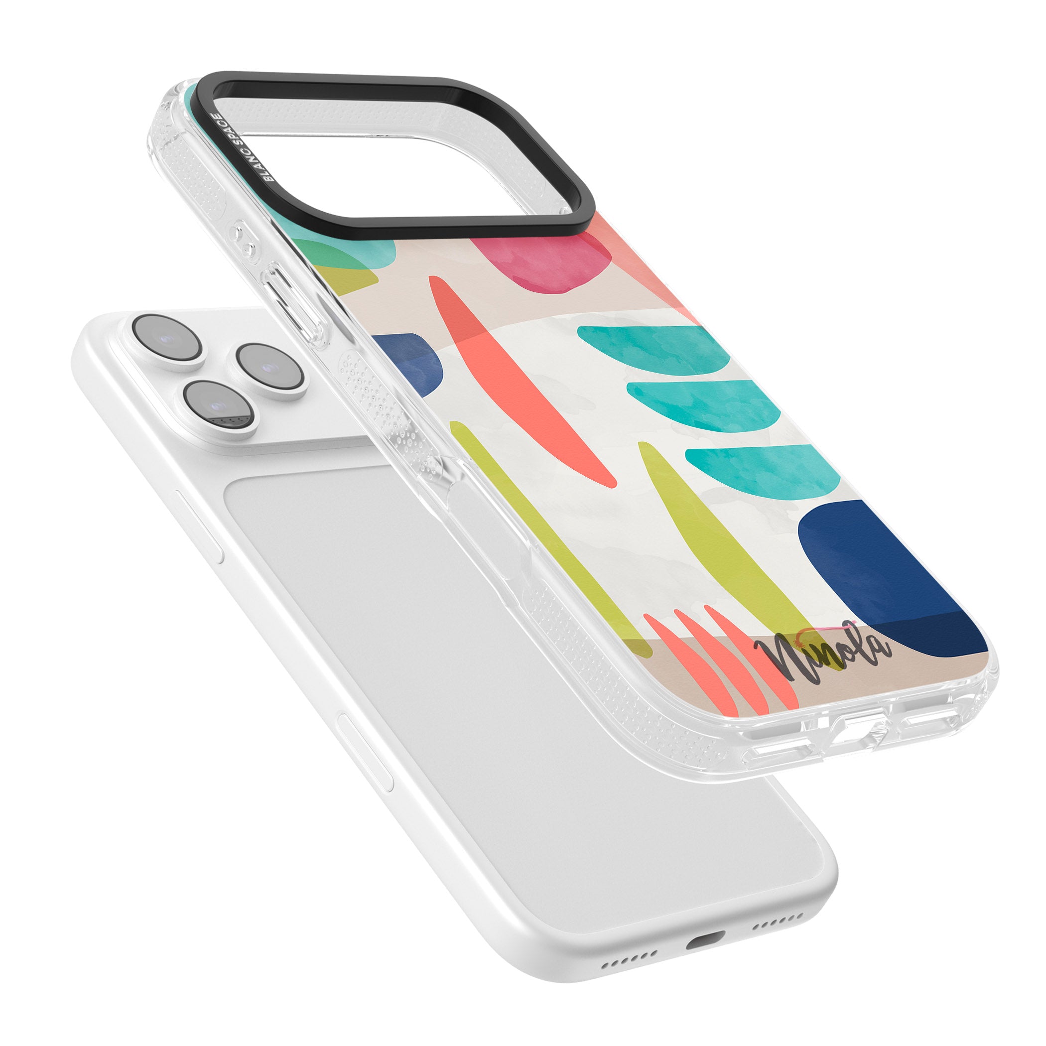 Bold Colorful Shapes iPhone 17 Pro Impact Air Clear Phone Case Colours