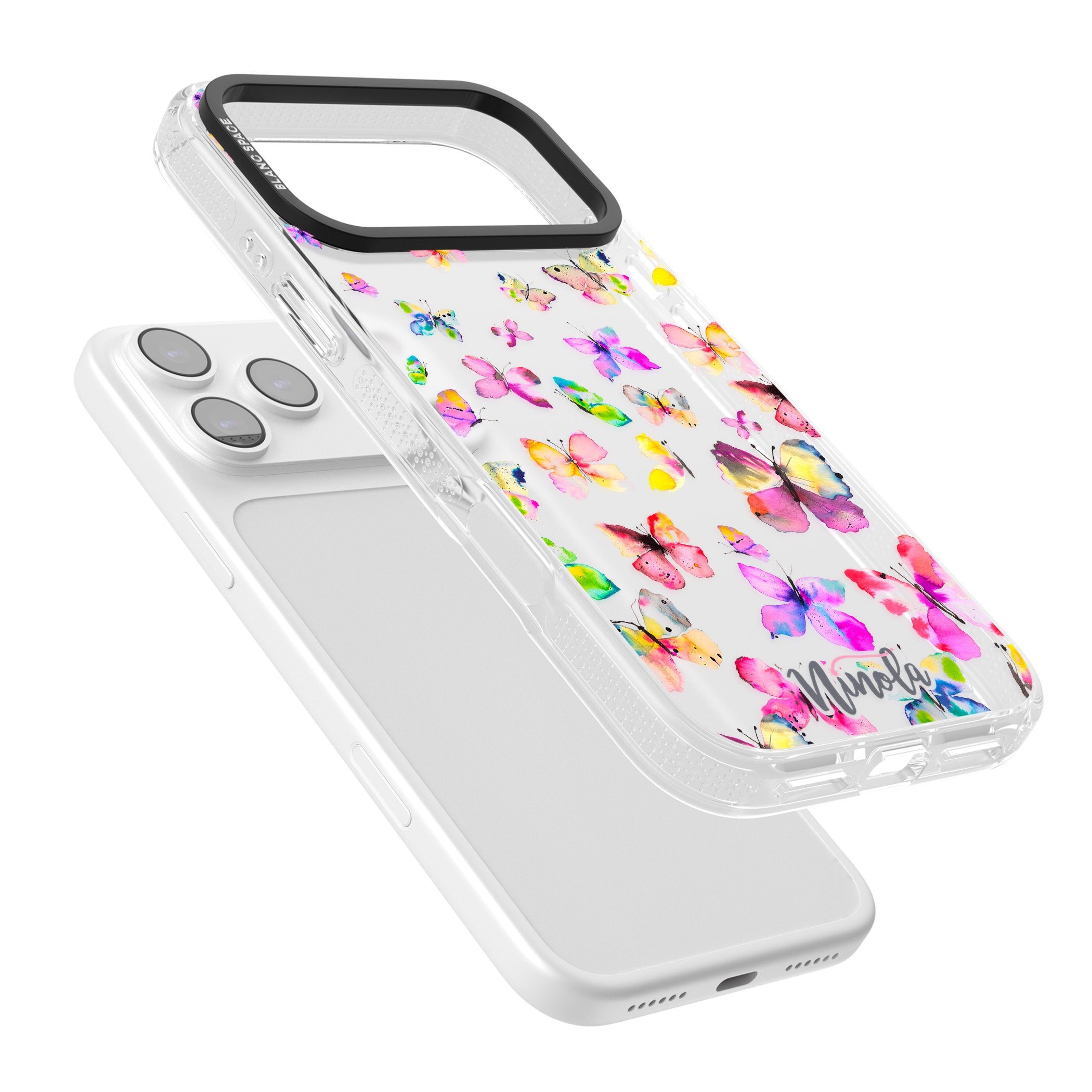 Watercolor Butterflies iPhone 17 Pro Impact Air Clear Phone Case Colours