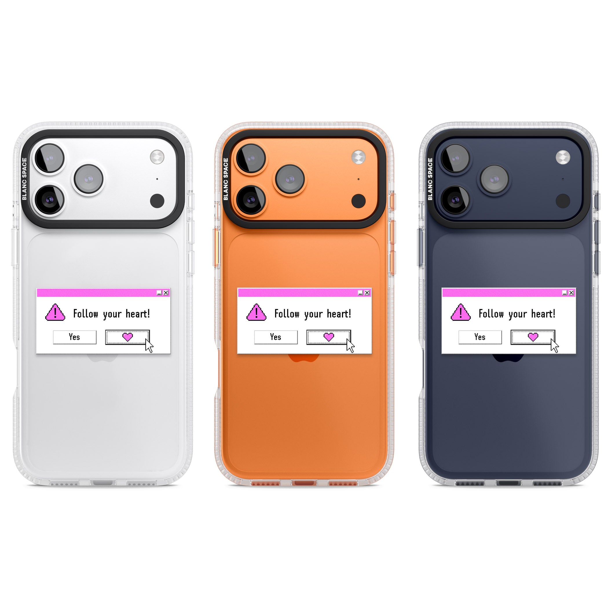 Follow Your Heart.Exe iPhone 17 Pro Impact Air Clear Phone Case APT Impact Protection