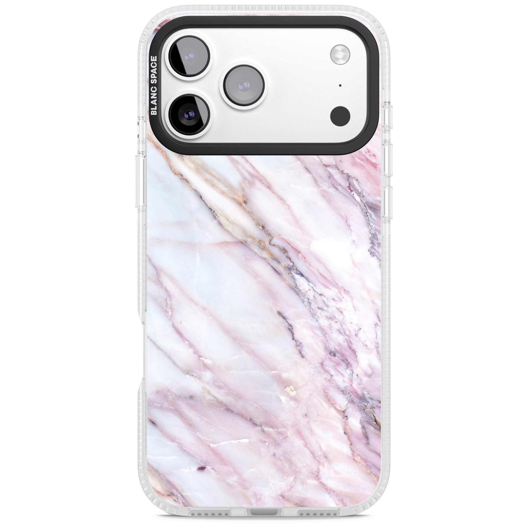 Blush Marble Glow iPhone 17 Pro Impact Air Clear Phone Case