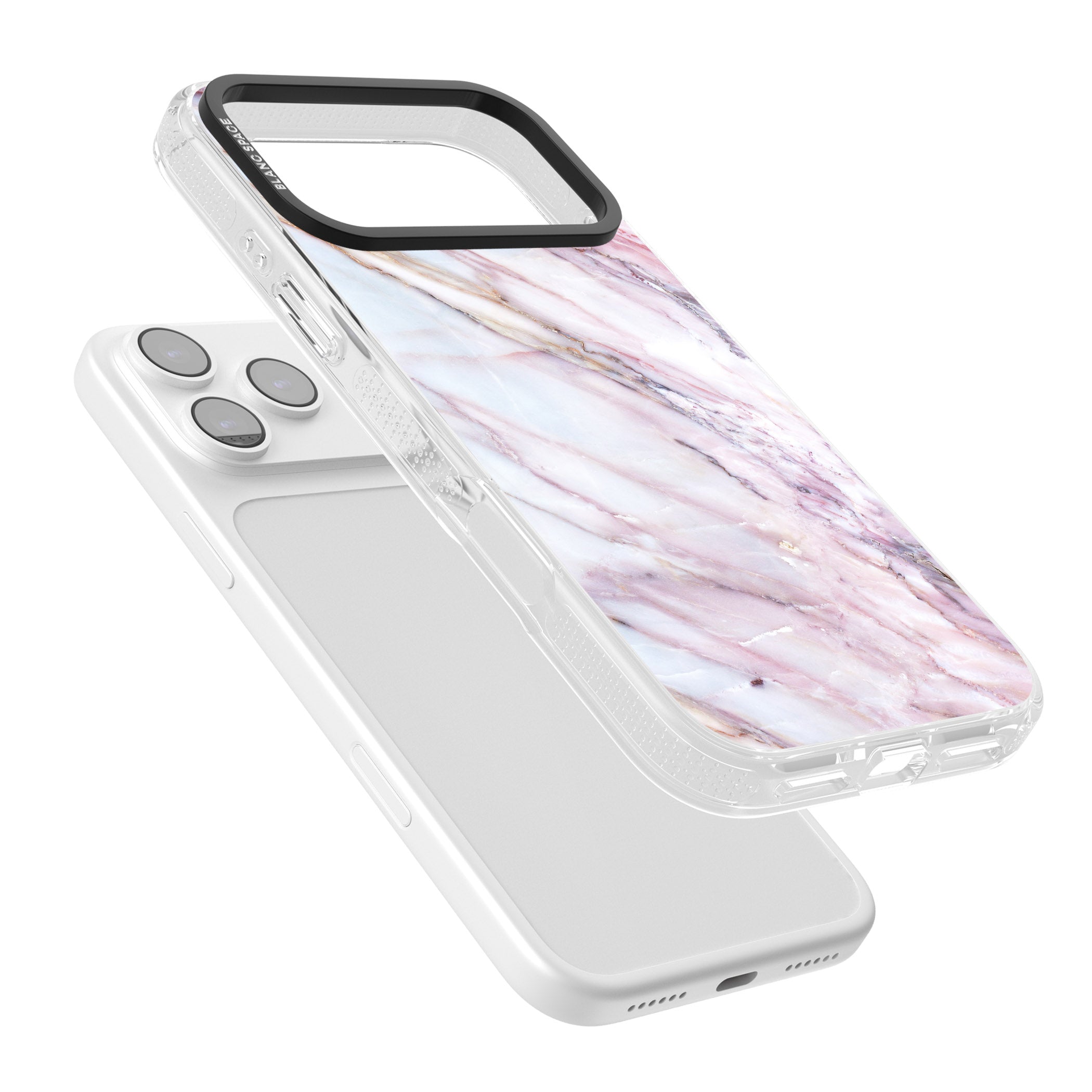 Blush Marble Glow iPhone 17 Pro Impact Air Clear Phone Case Colours