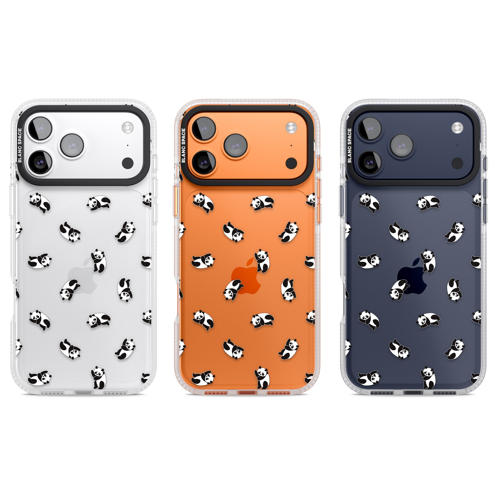 Tiny Panda Pattern iPhone 17 Pro Impact Air Clear Phone Case APT Impact Protection