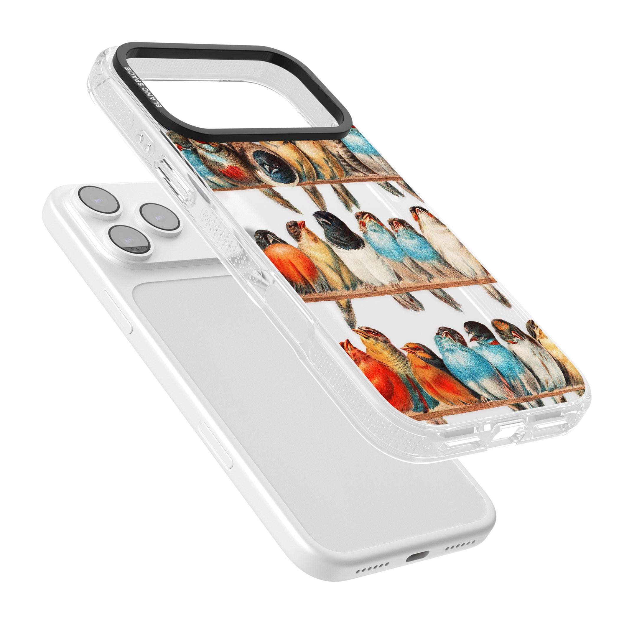 A Perch Of Birds iPhone 17 Pro Impact Air Clear Phone Case Colours