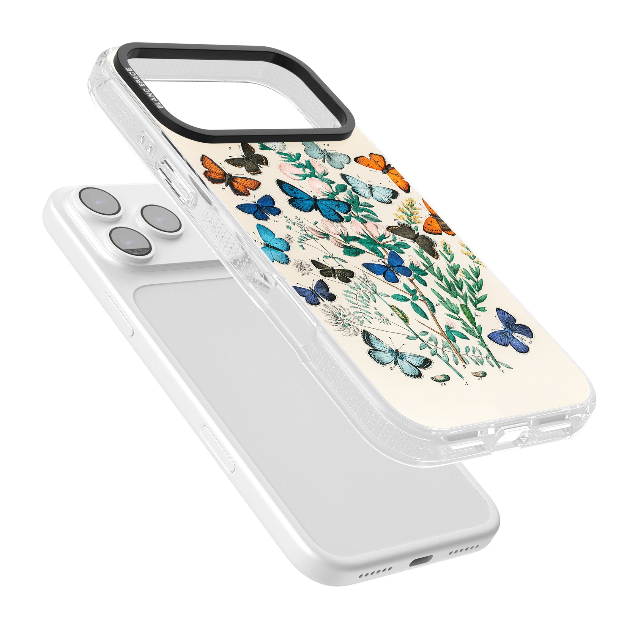 European Butterflies iPhone 17 Pro Impact Air Clear Phone Case Colours