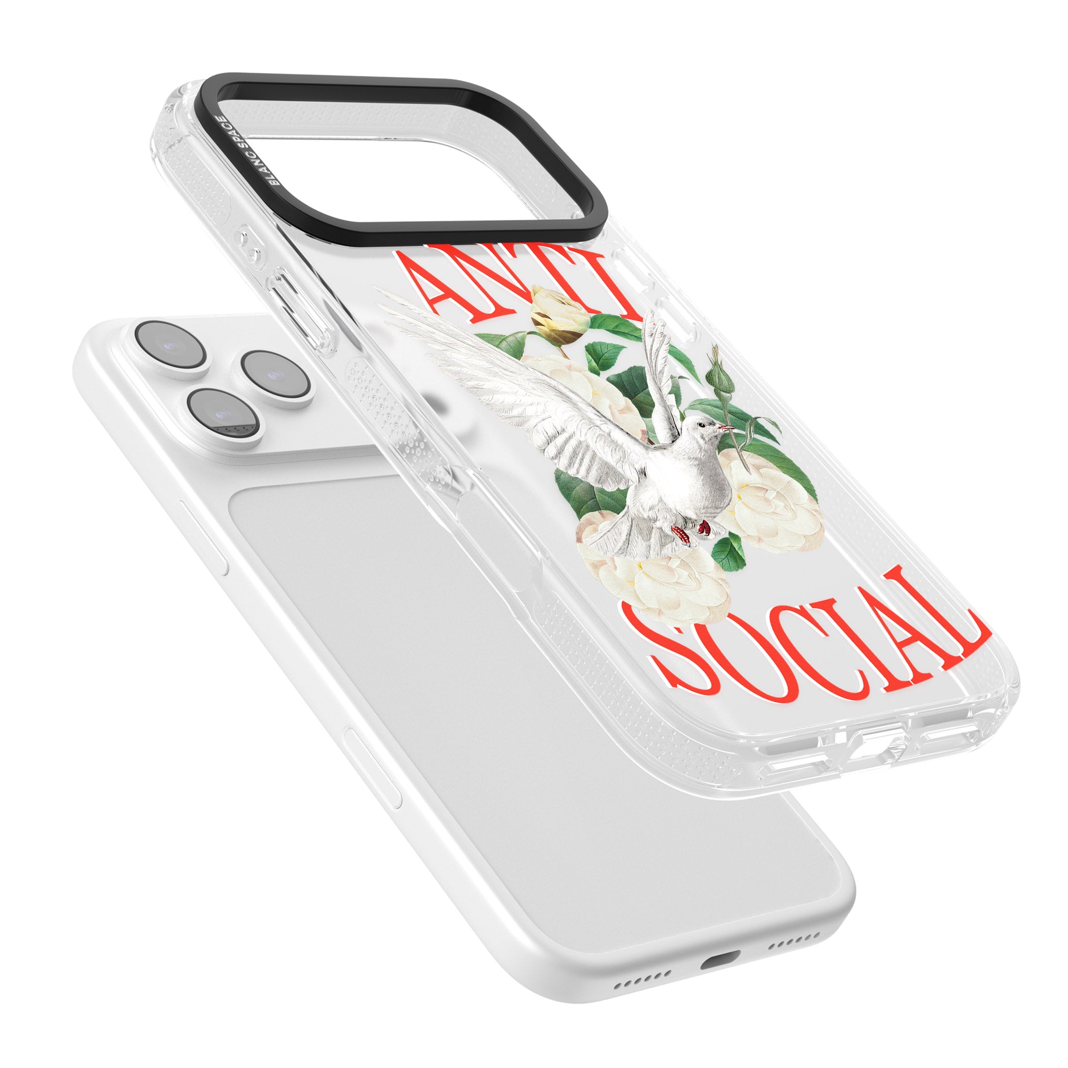 Anti Social iPhone 17 Pro Impact Air Clear Phone Case Colours