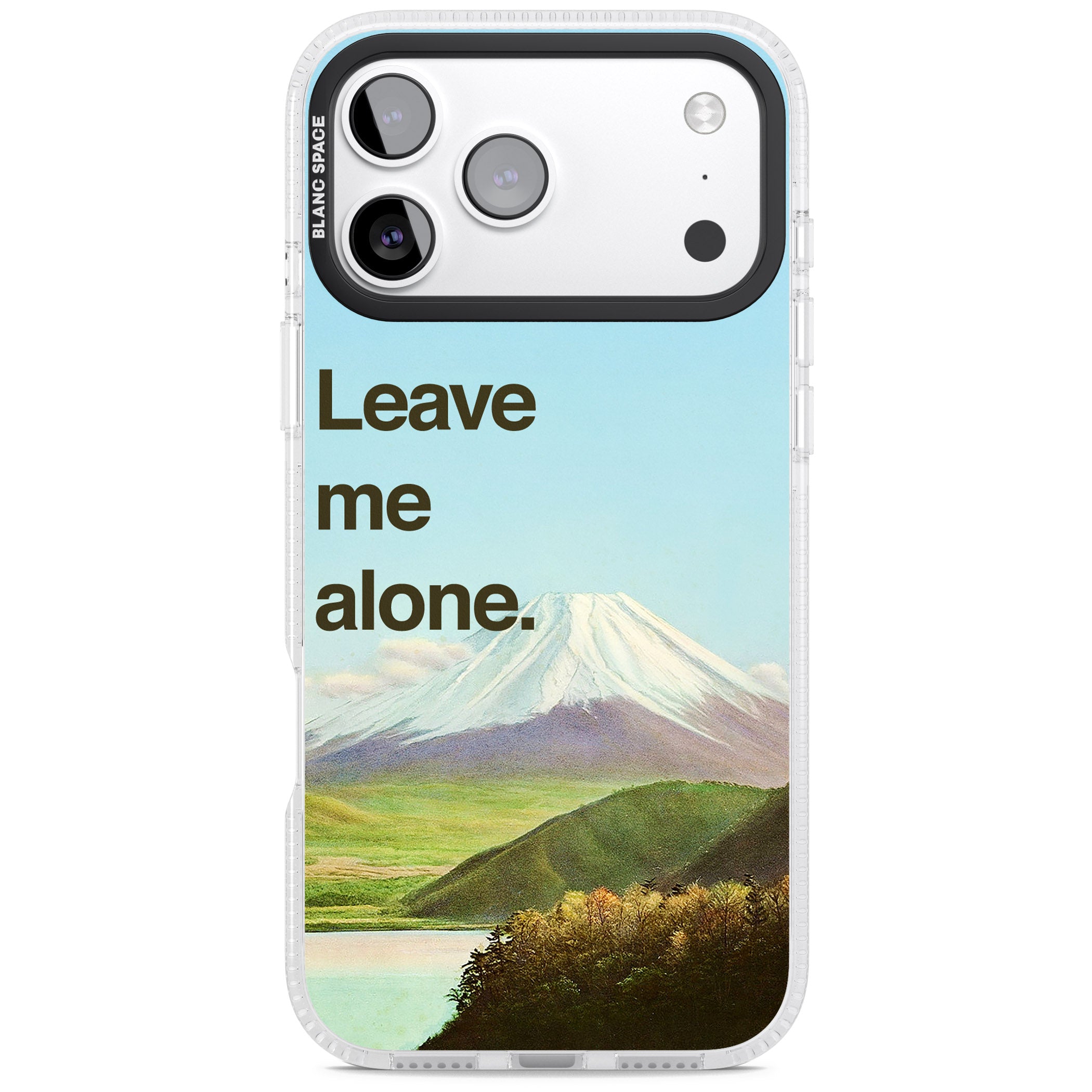 Leave Me Alone iPhone 17 Pro Impact Air Clear Phone Case