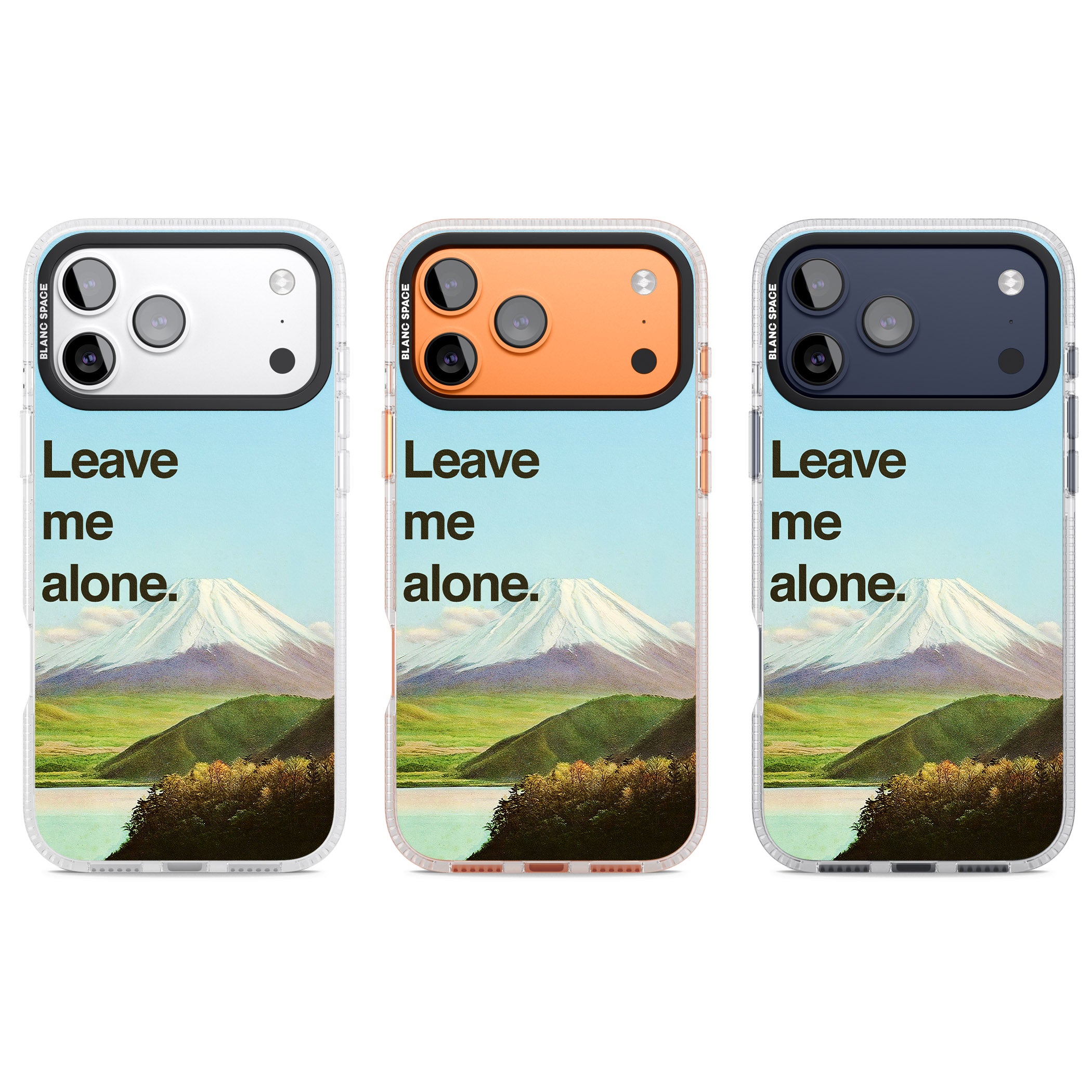 Leave Me Alone iPhone 17 Pro Impact Air Clear Phone Case APT Impact Protection