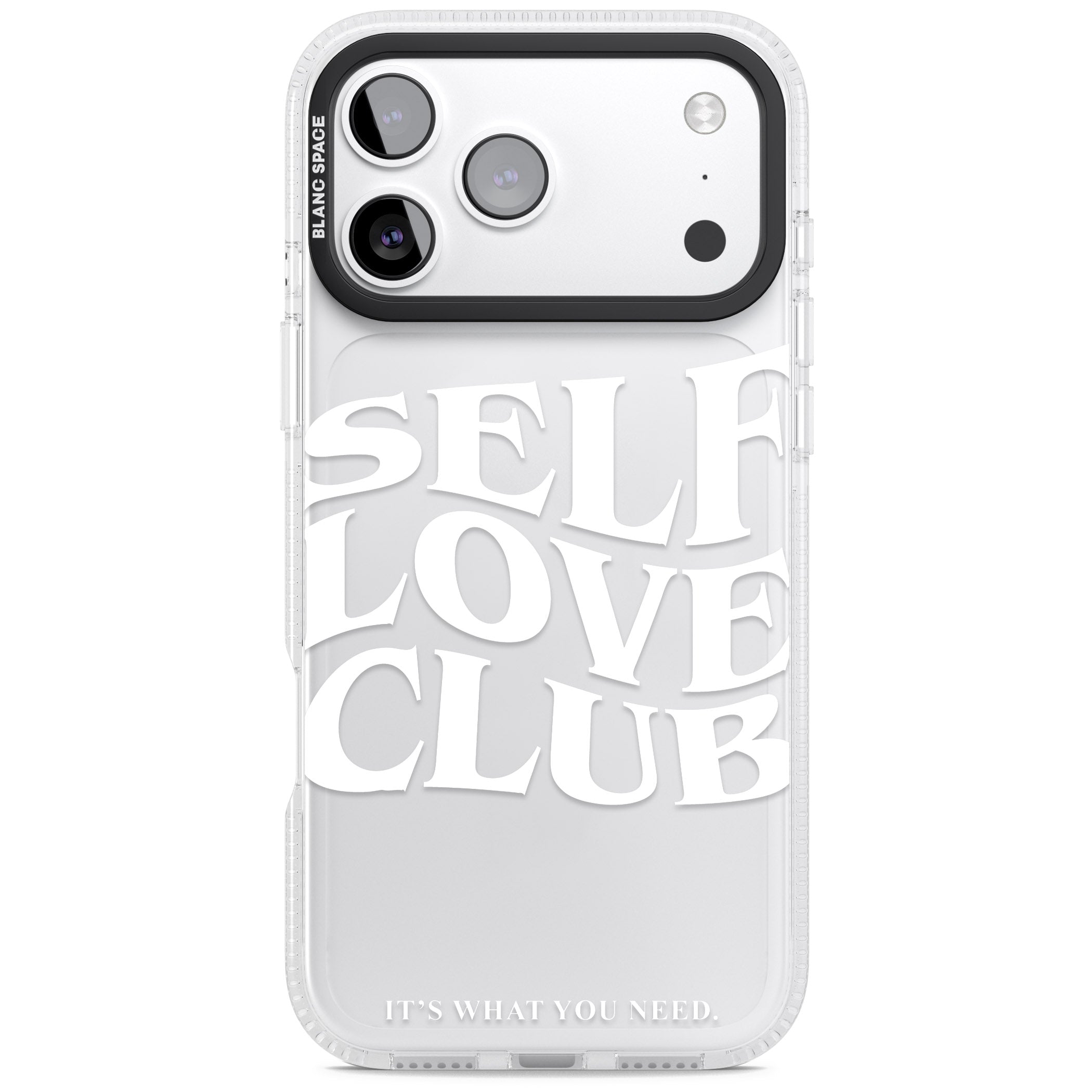 Self Love Club White iPhone 17 Pro Impact Air Clear Phone Case