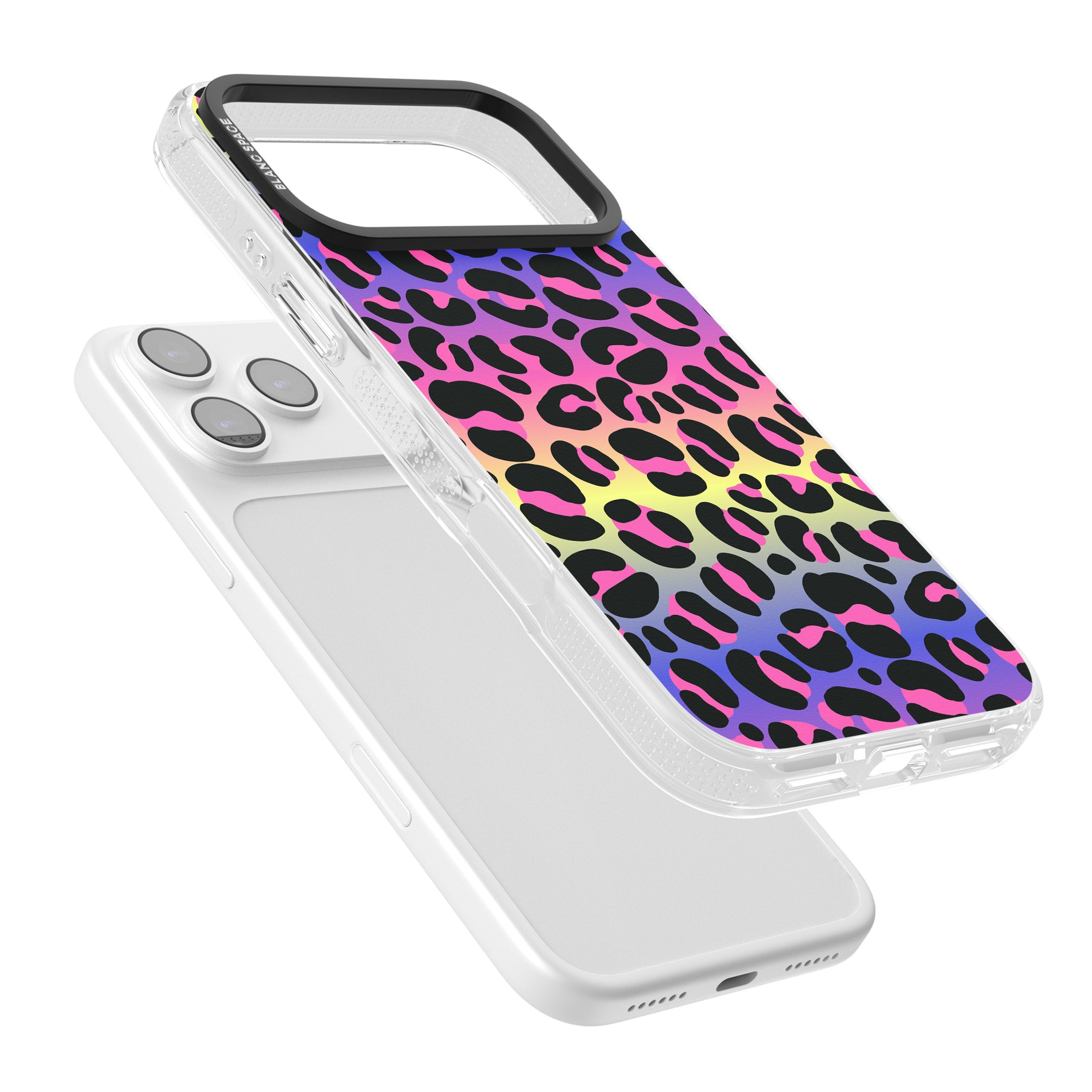 Rainbow Gradient Leopard iPhone 17 Pro Impact Air Clear Phone Case Colours
