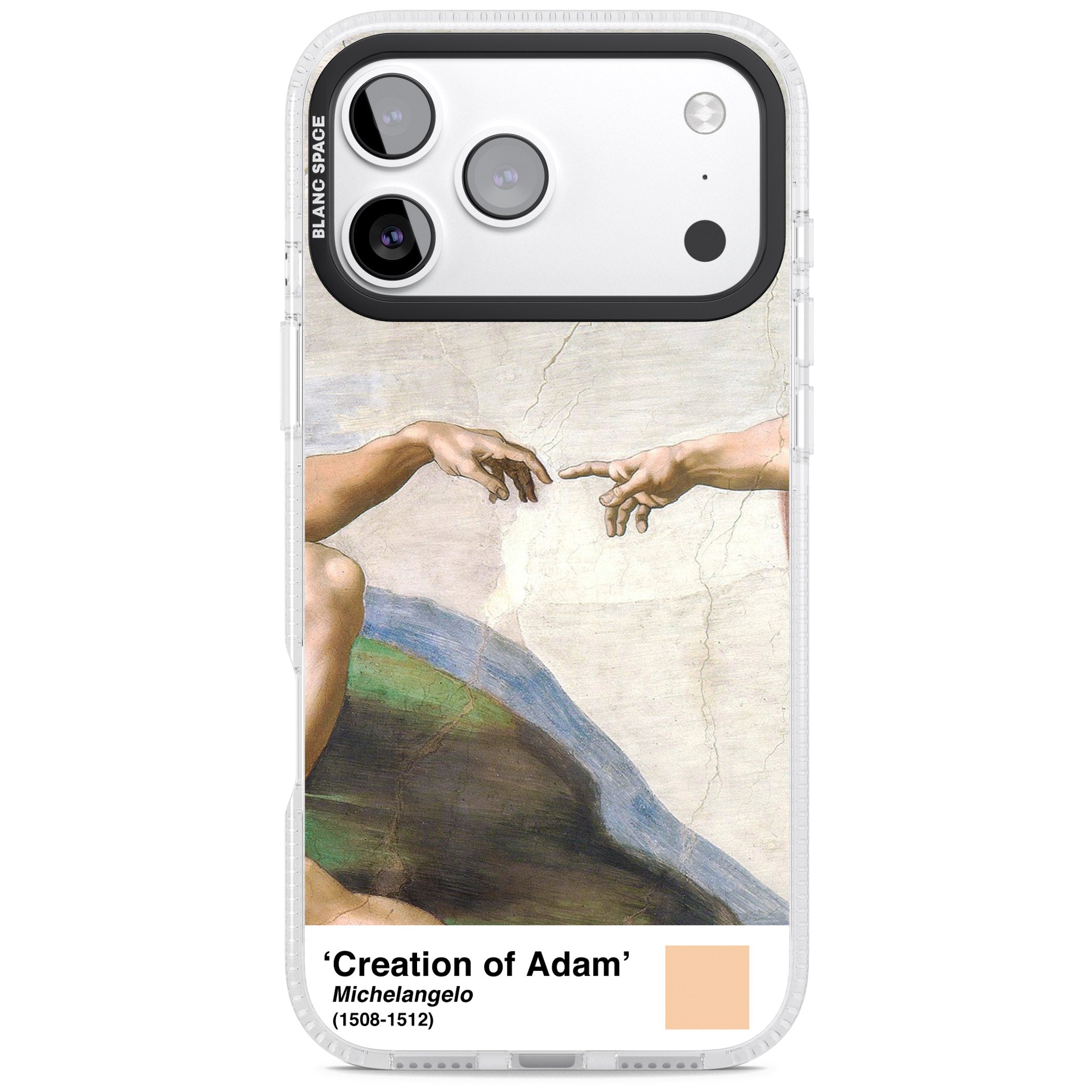 Creation Of Adam iPhone 17 Pro Impact Air Clear Phone Case