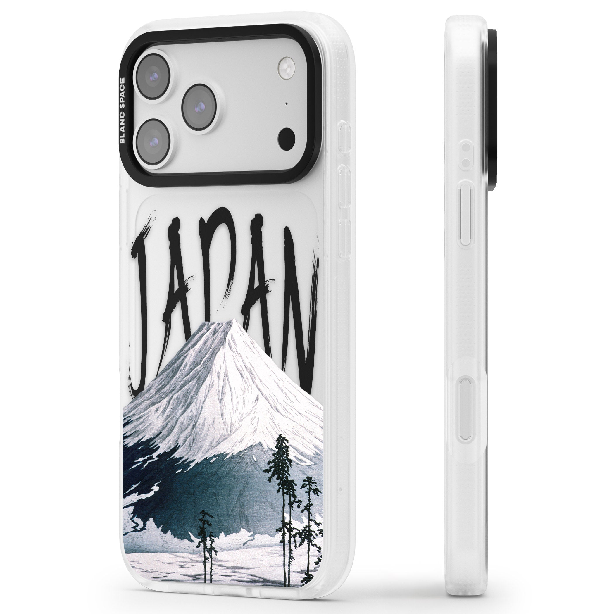 Mount Fuji Cutout iPhone 17 Pro Impact Air Clear Phone Case Side Profile