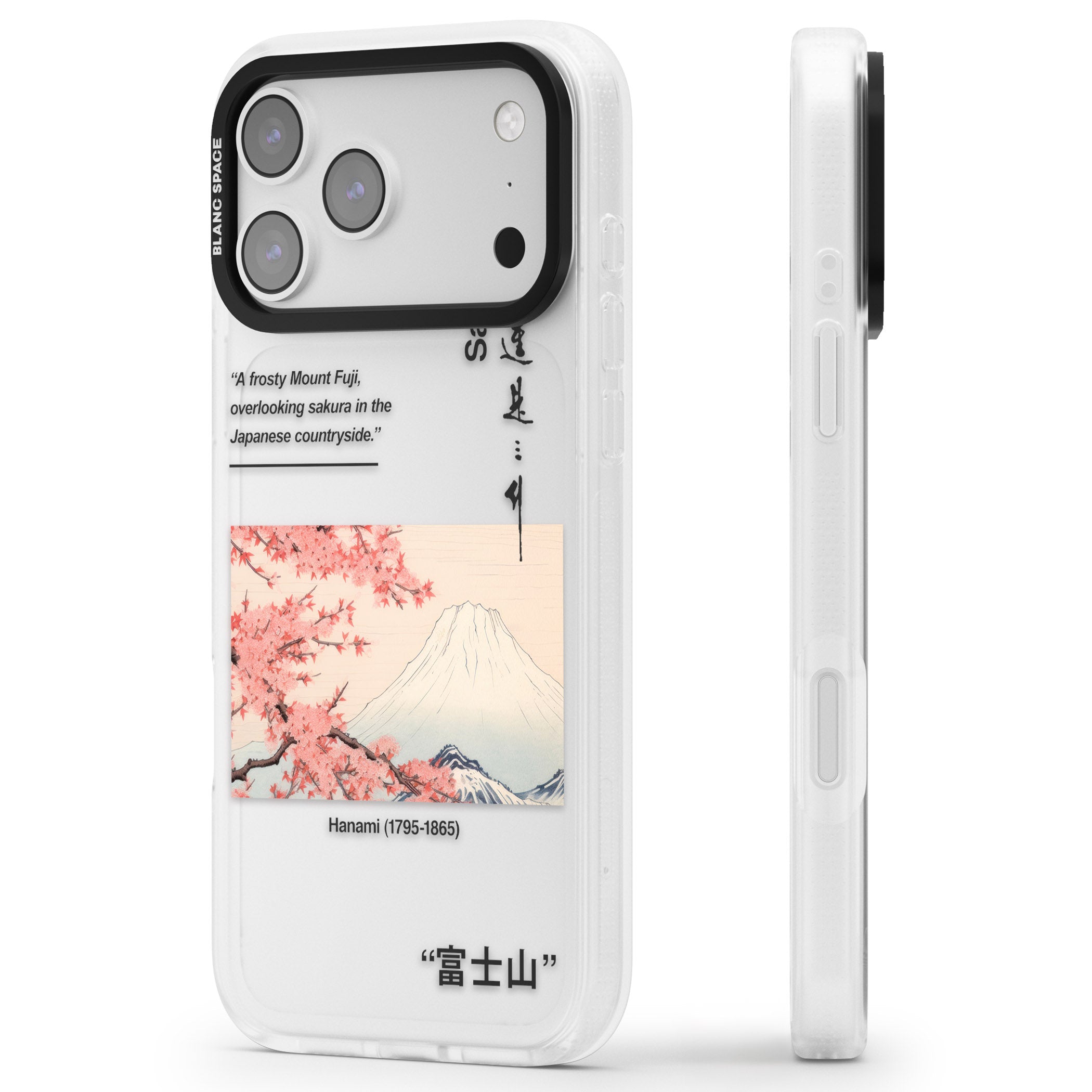 Hanami iPhone 17 Pro Impact Air Clear Phone Case Side Profile